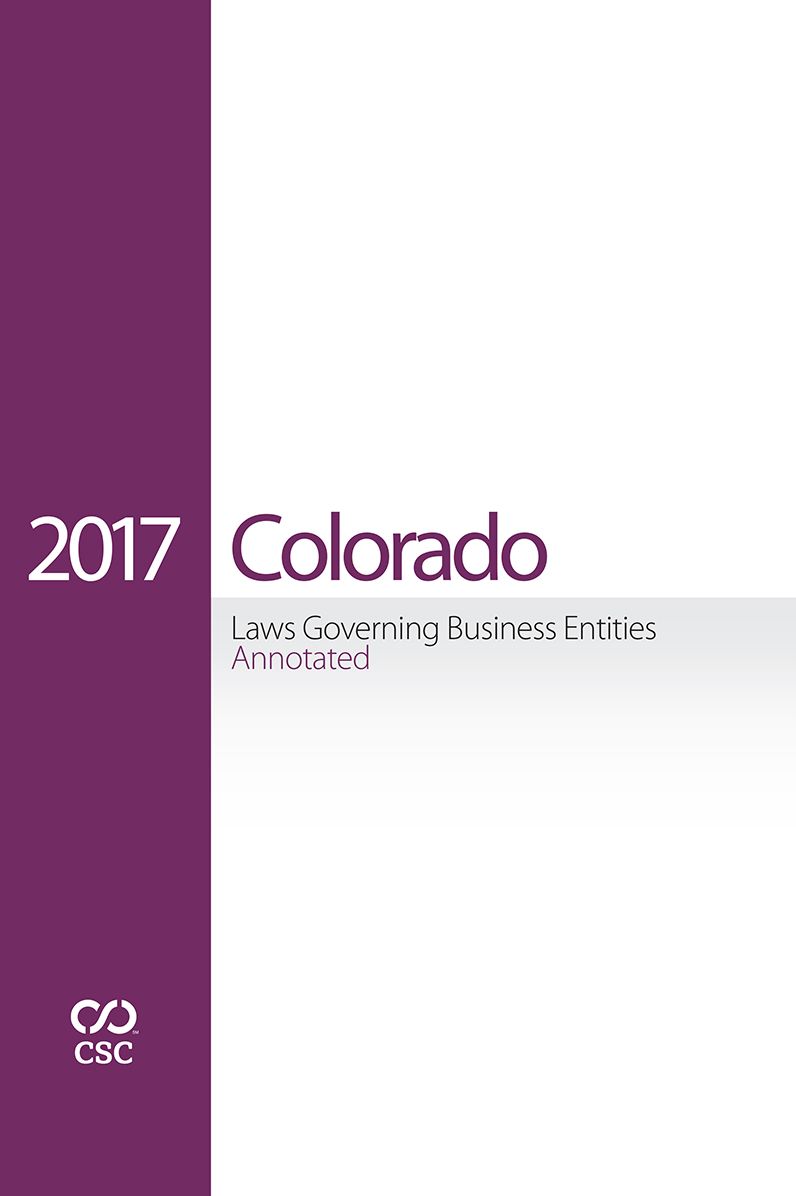 CSC&reg; Colorado Laws Governing Business Entities
