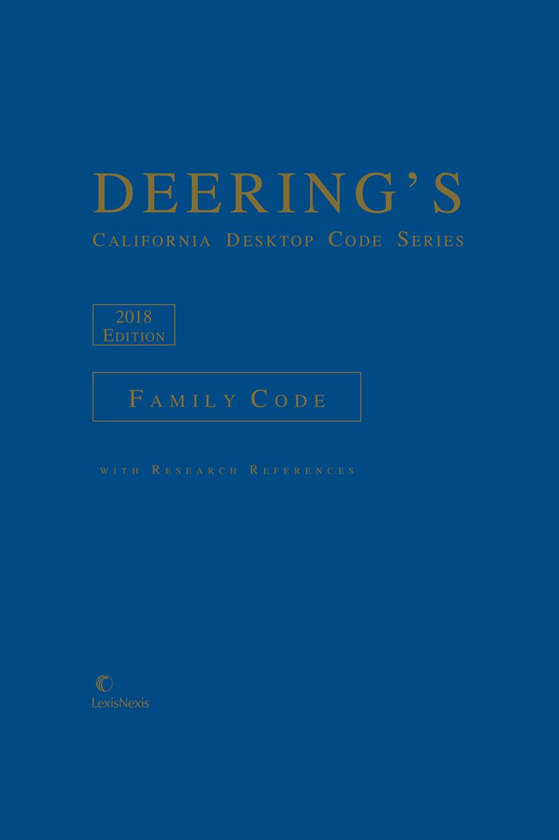 Deering's California Desktop Code Series, Family Code
