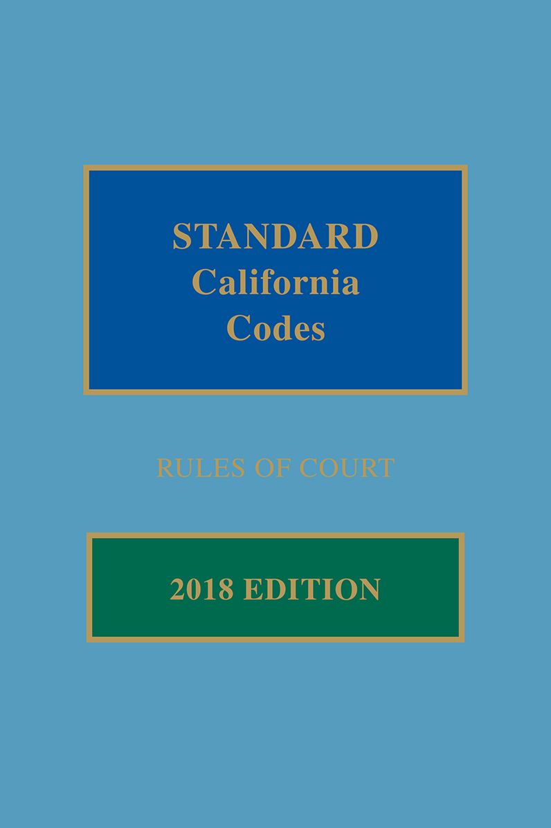 Standard California Codes: Rules of Court