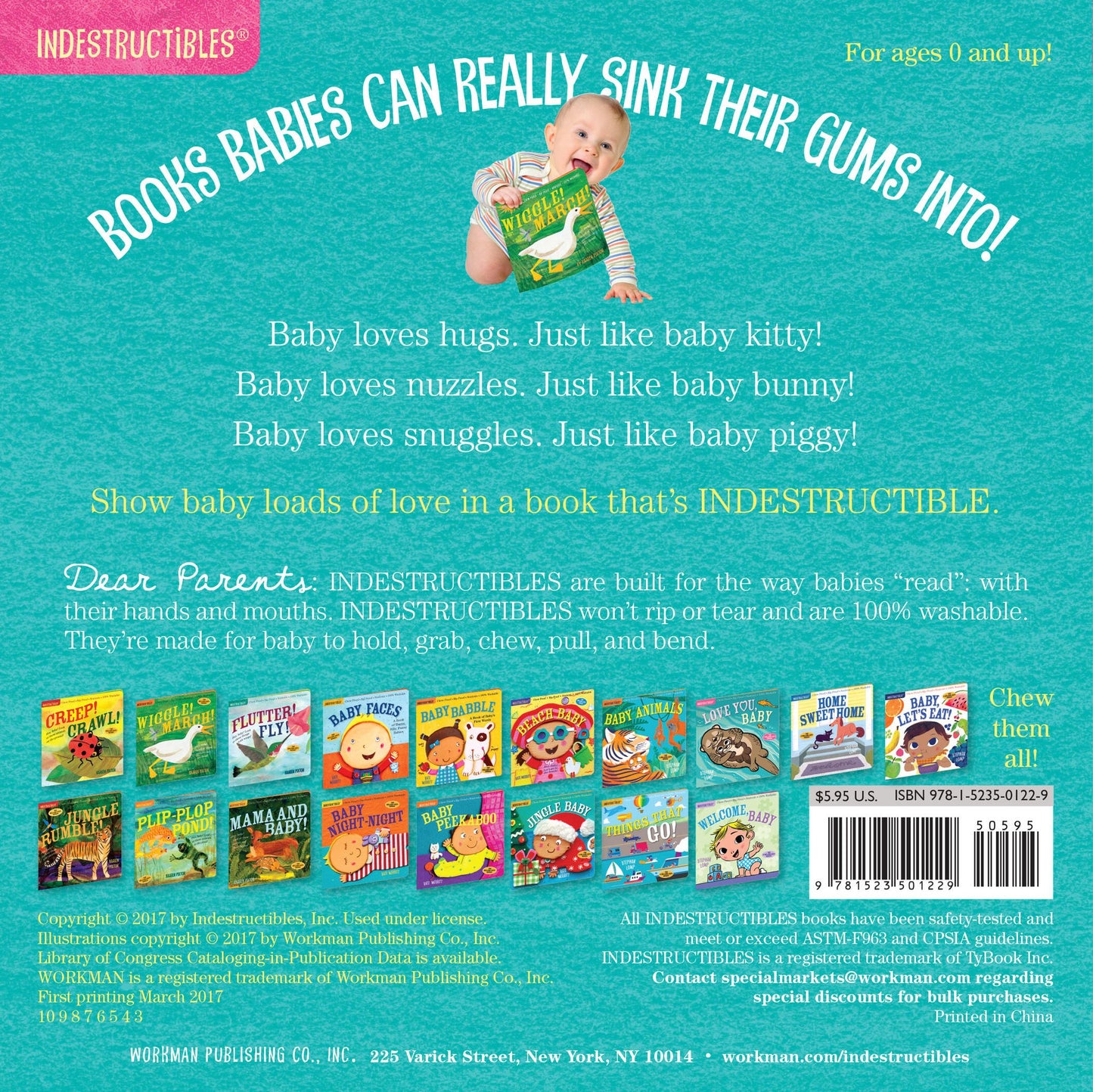 Indestructibles: Love You, Baby: Chew Proof * Rip Proof * Nontoxic * 100% Washable (Book for Babies, Newborn Books, Safe to Chew)