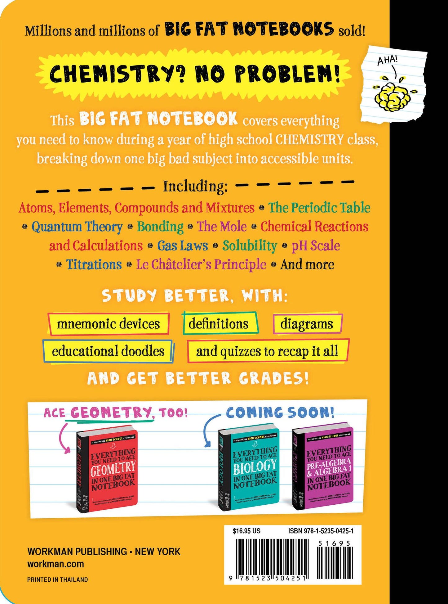 Everything You Need to Ace Chemistry in One Big Fat Notebook