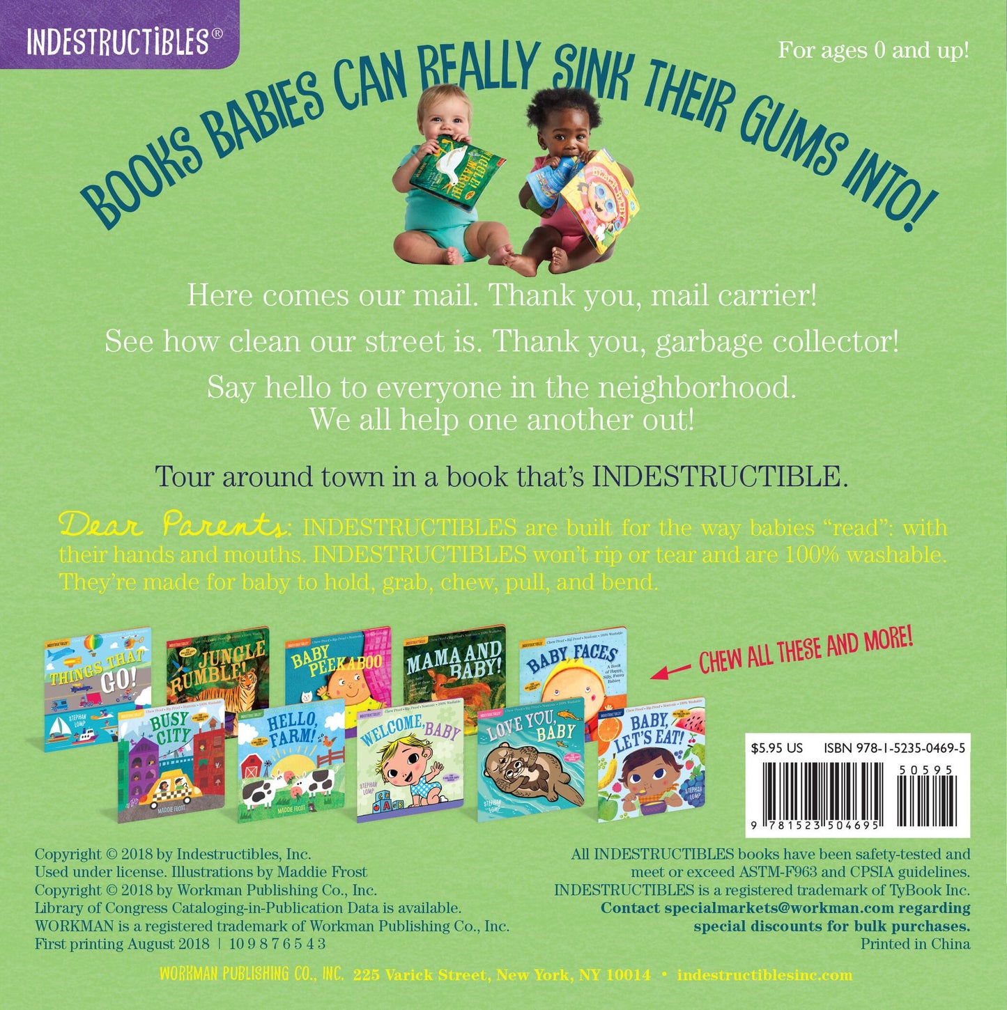 Indestructibles: My Neighborhood: Chew Proof * Rip Proof * Nontoxic * 100% Washable (Book for Babies, Newborn Books, Safe to Chew)
