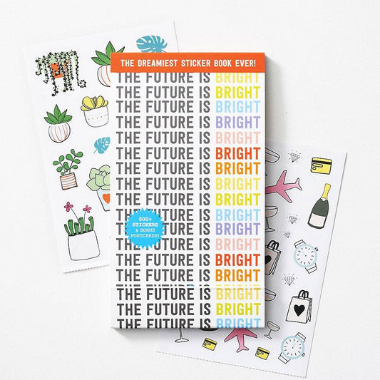 The Future is Bright Sticker and Postcard Book