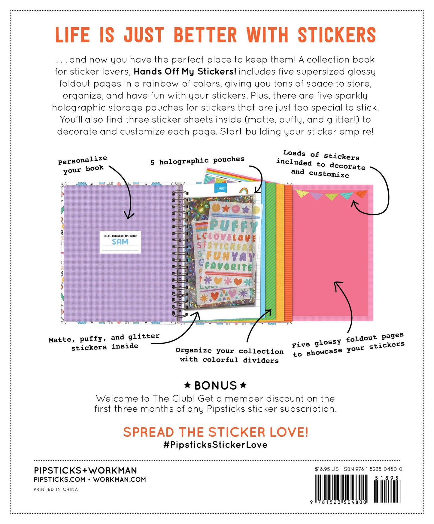 Hands Off My Stickers! Collection Book