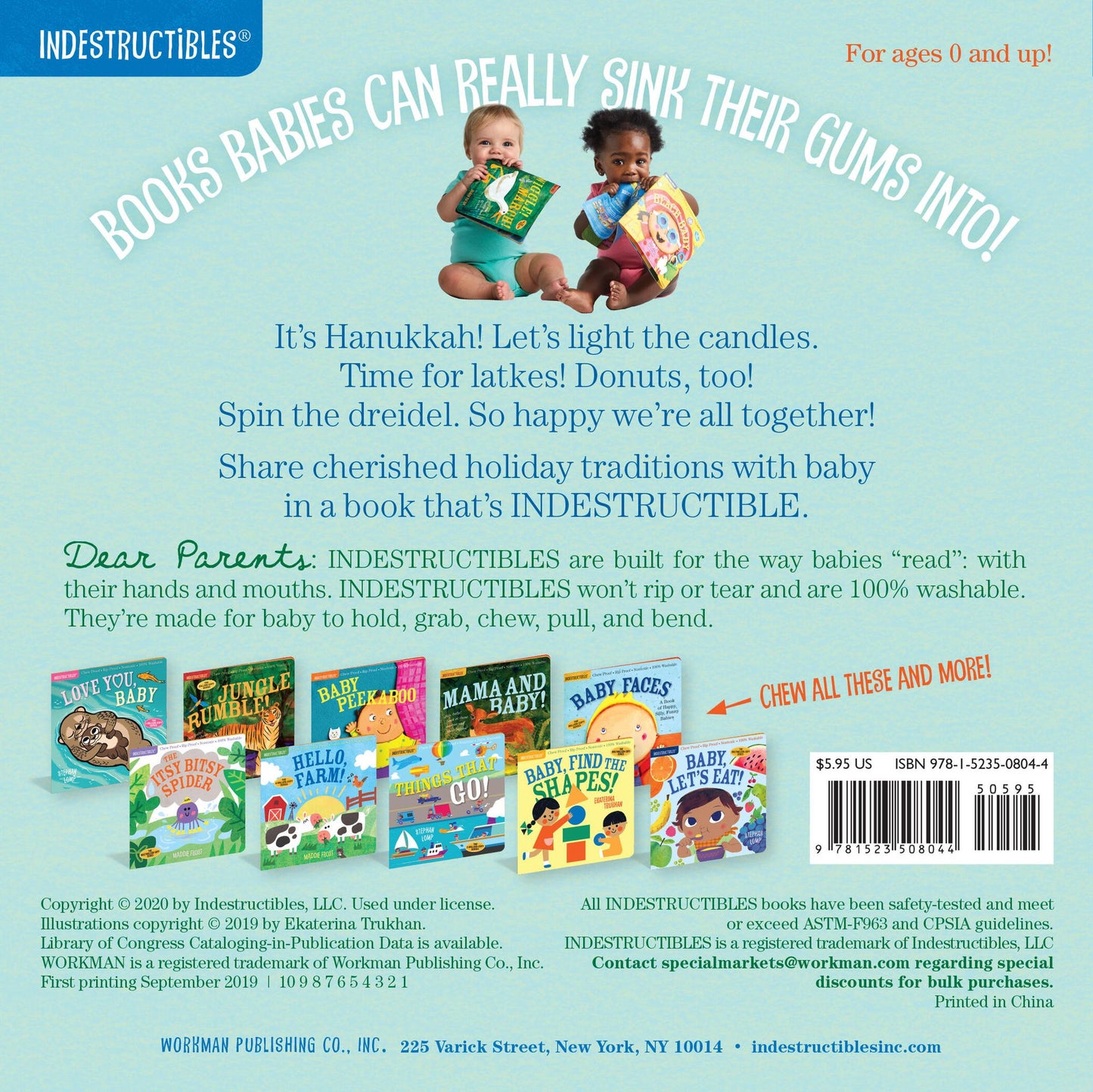 Indestructibles: Hanukkah Baby: Chew Proof * Rip Proof * Nontoxic * 100% Washable (Book for Babies, Newborn Books, Safe to Chew)