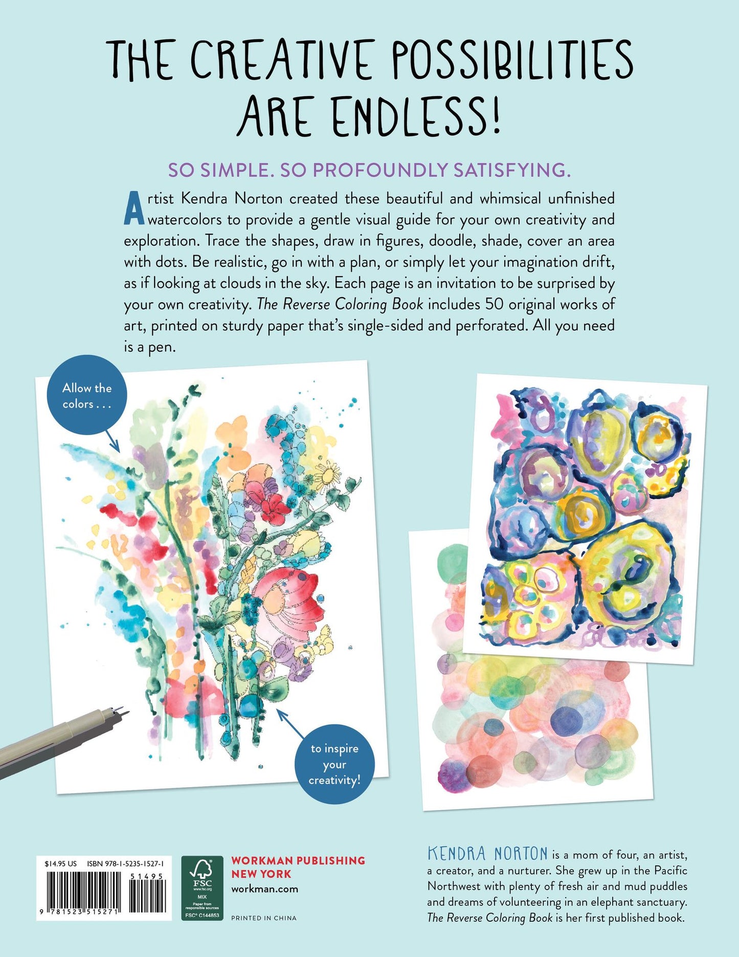 The Reverse Coloring BookT: The Book Has the Colors, You Draw the Lines!
