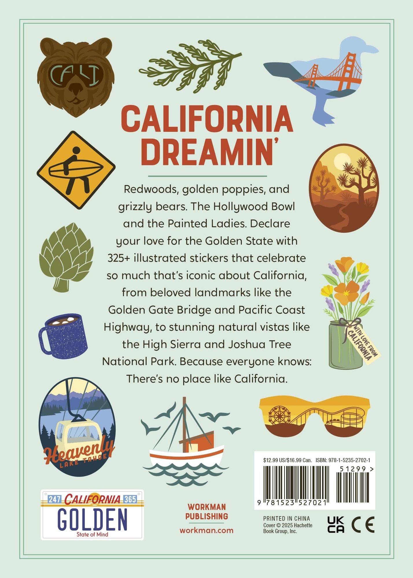 I Love California Sticker Book: 325+ Stickers Celebrating the Golden State