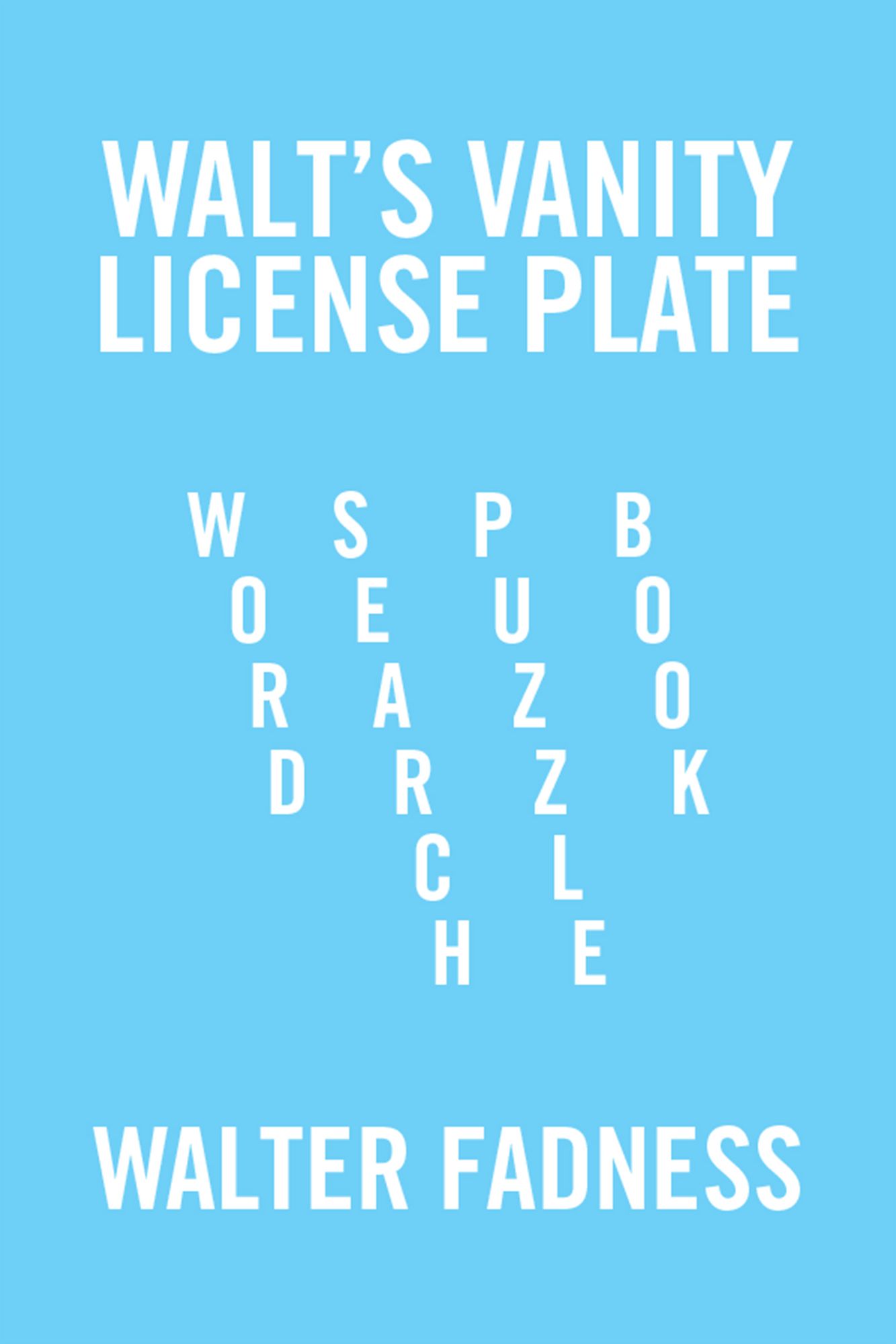 Walts Vanity License Plate: Word Search Puzzle Book