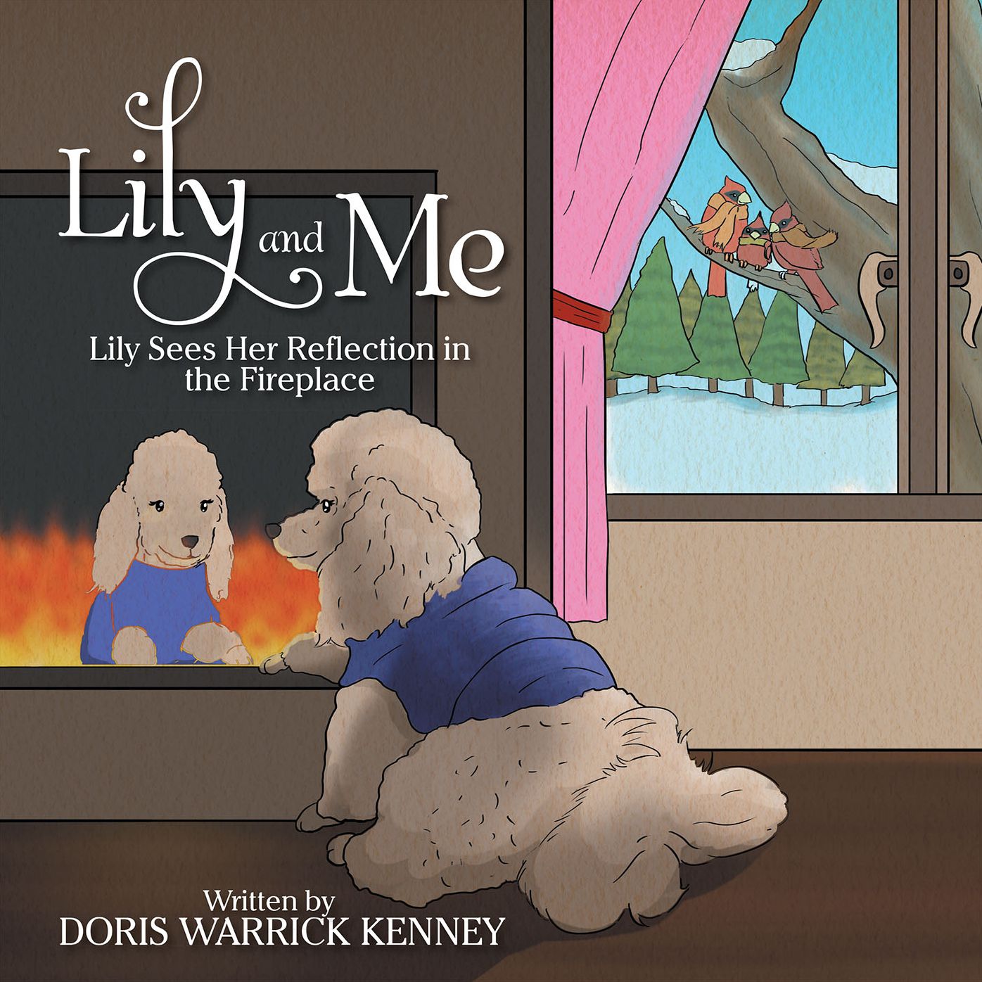 Lily and Me: Lily Sees Her Reflection in the Fireplace