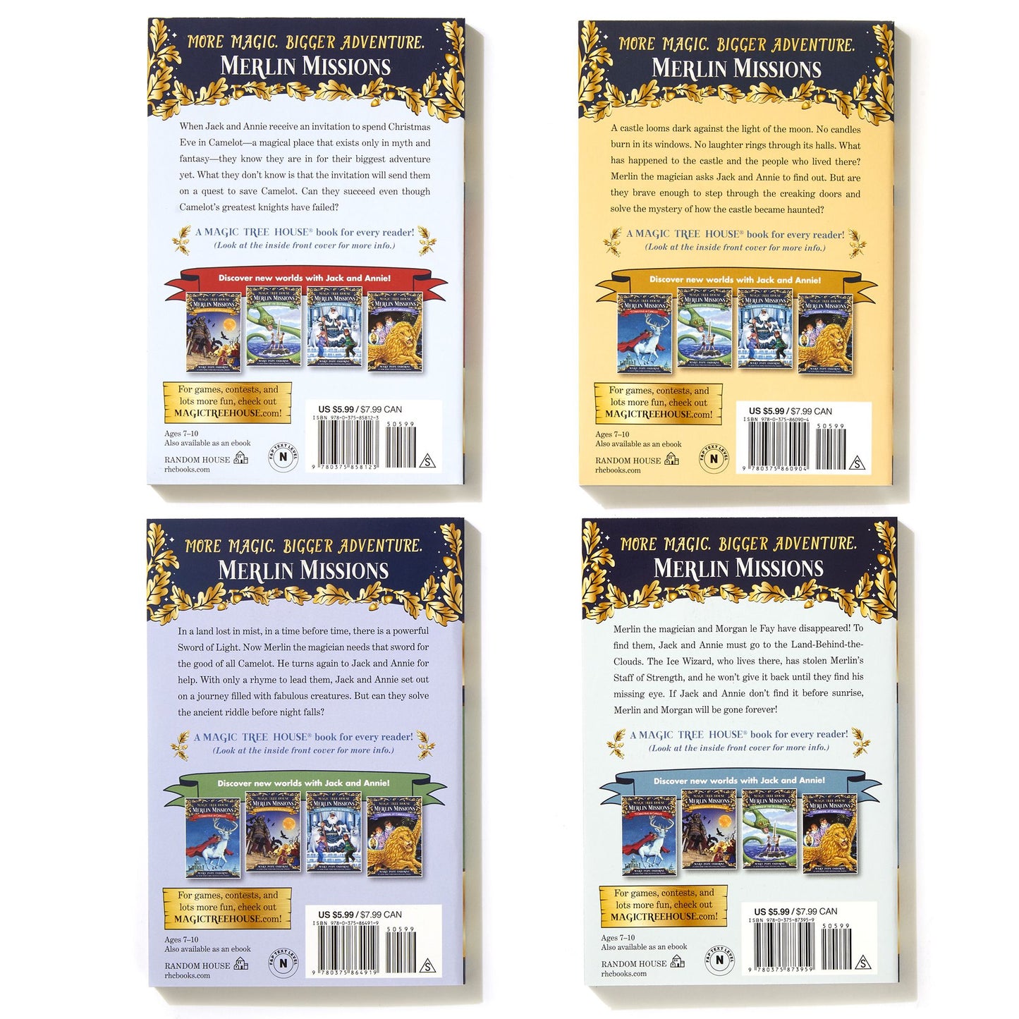 Magic Tree House Merlin Mission 1-4 Boxed Set