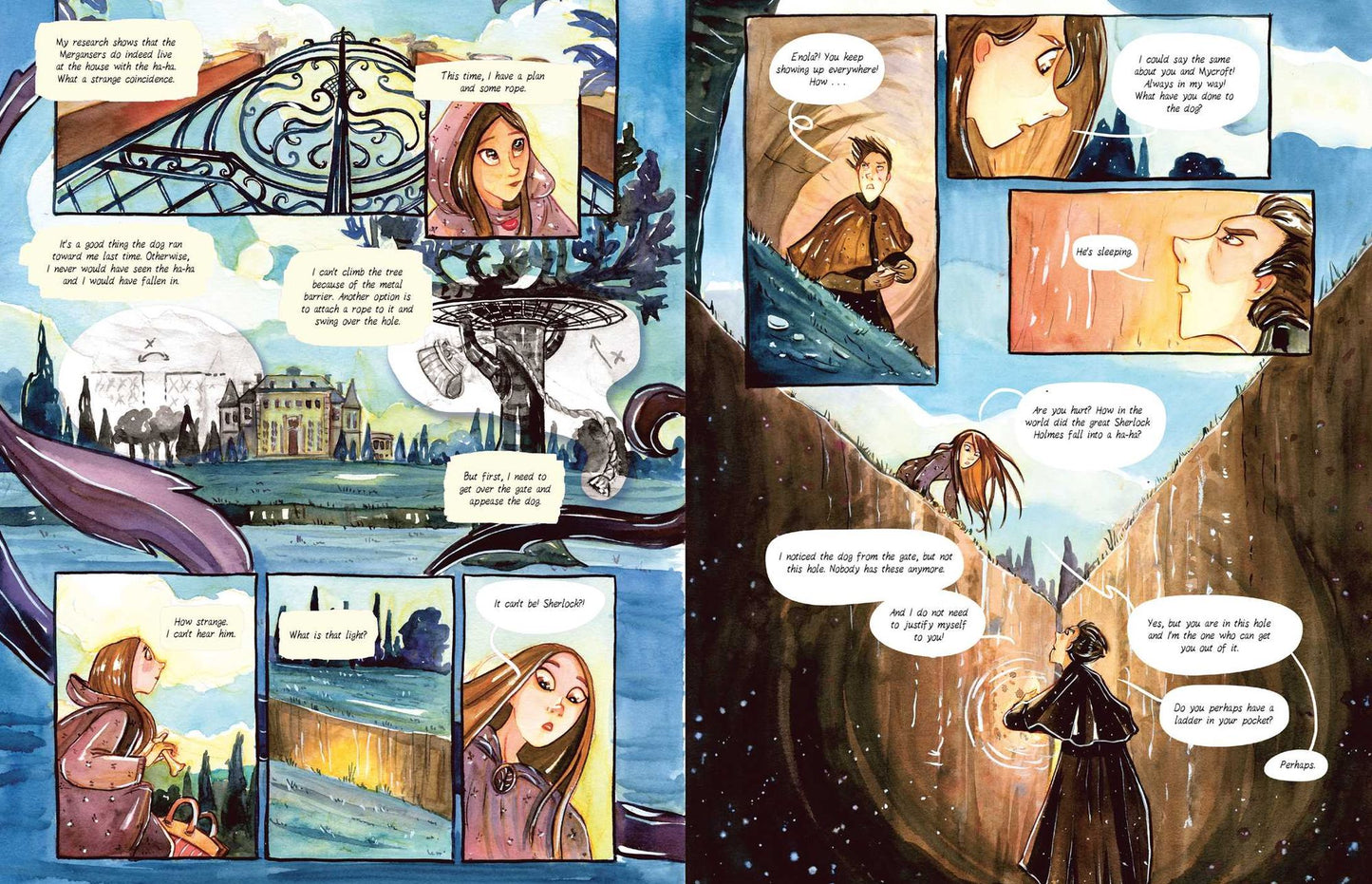 Enola Holmes: The Graphic Novels, Book Two: The Case of the Peculiar Pink Fan, The Case of the Cryptic Crinoline, and The Case of Baker Street Station