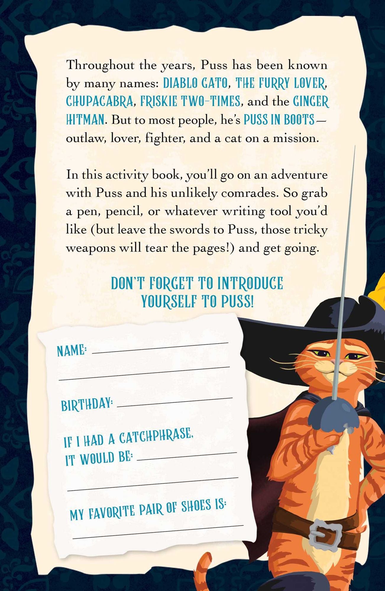 Puss in Boots: The Last Wish Purr-fect Activity Book!