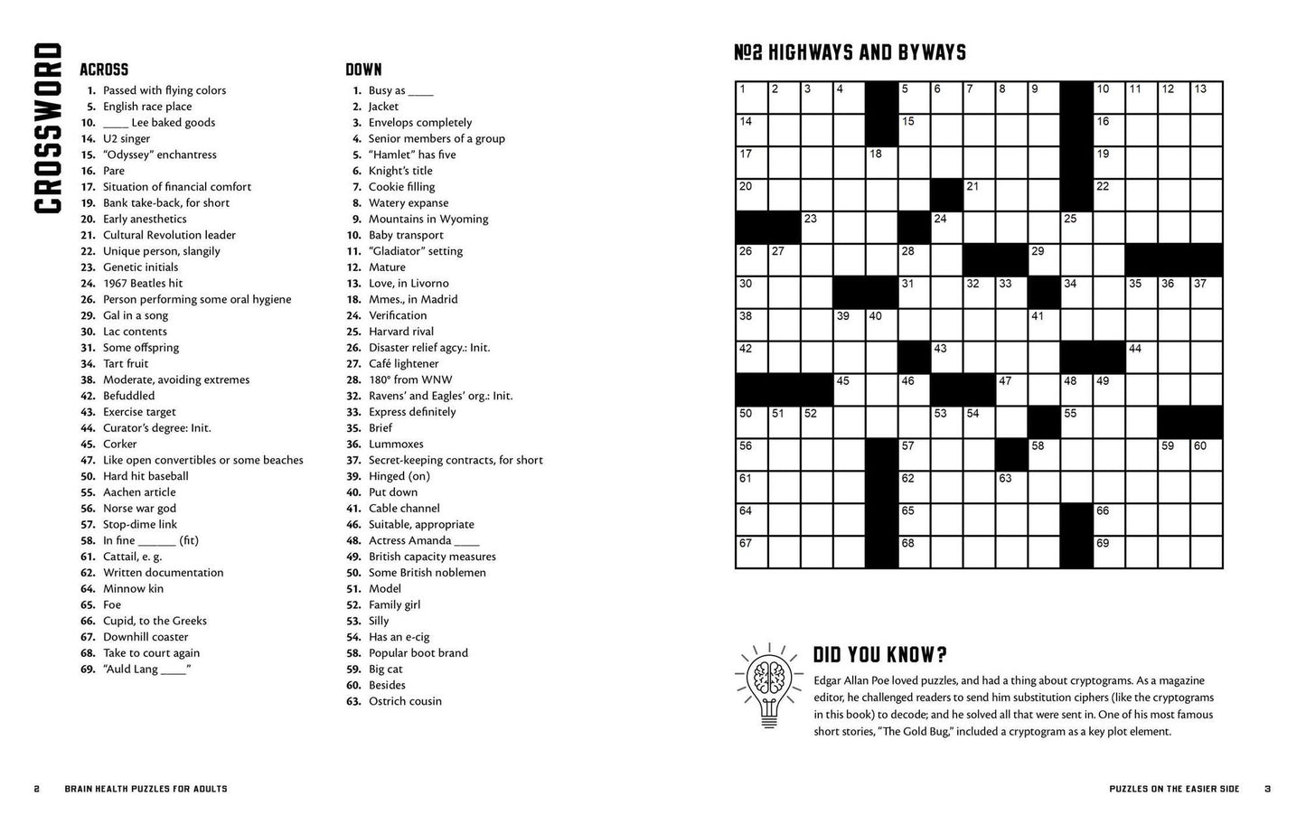 Brain Health Puzzles for Adults: Crosswords, Sudoku, and Other Puzzles That Give the Brain the Exercise It Needs