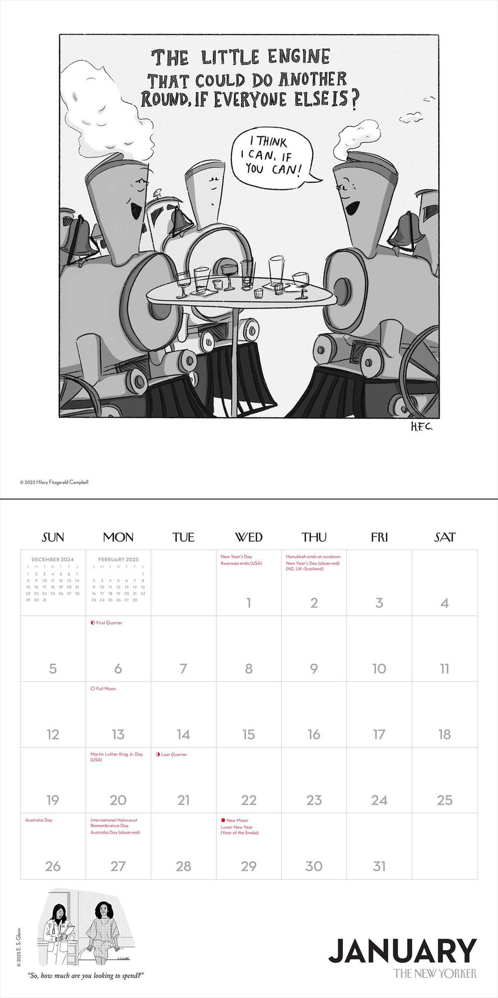 2025 Cartoons From The New Yorker Wall Calendar