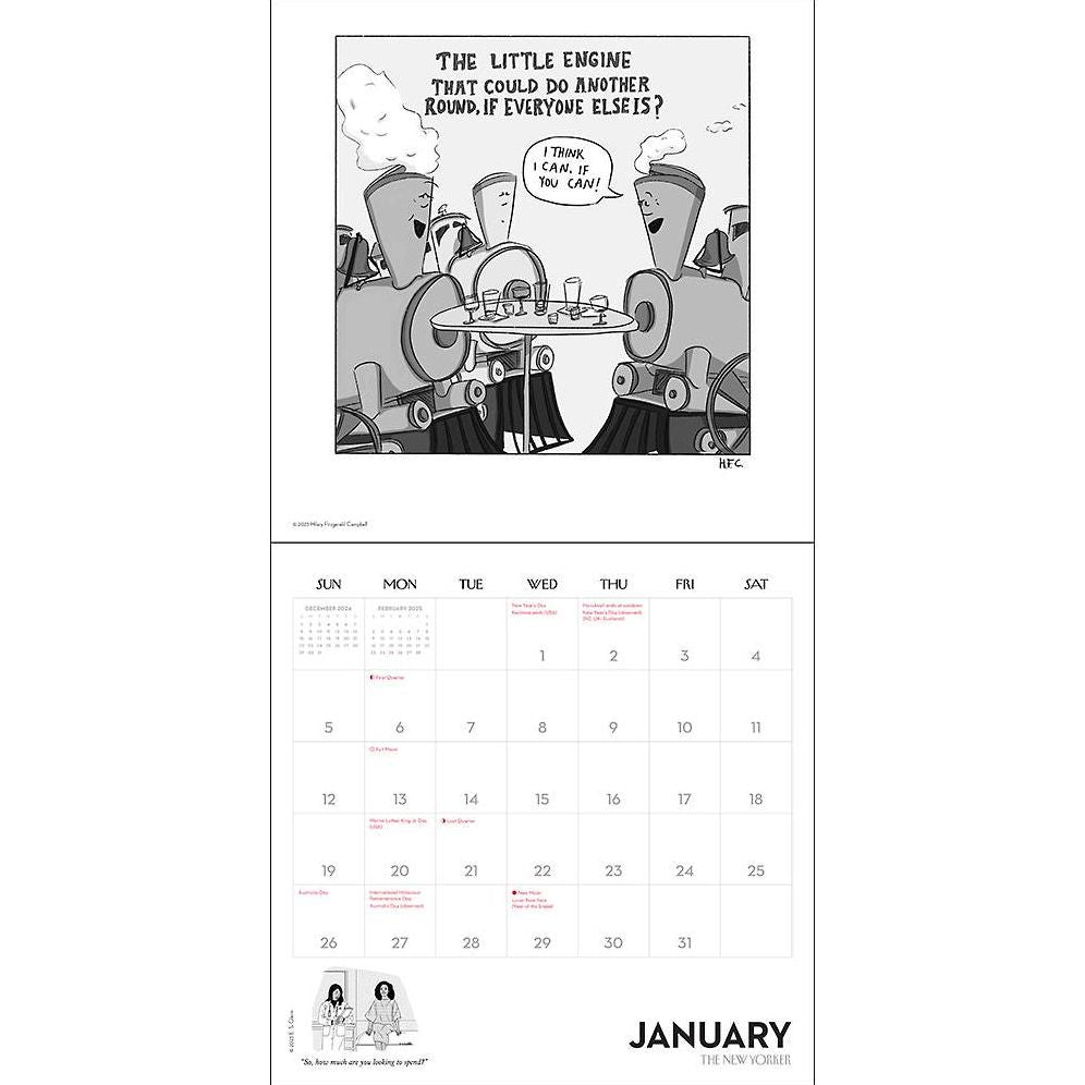 2025 Cartoons From The New Yorker Wall Calendar