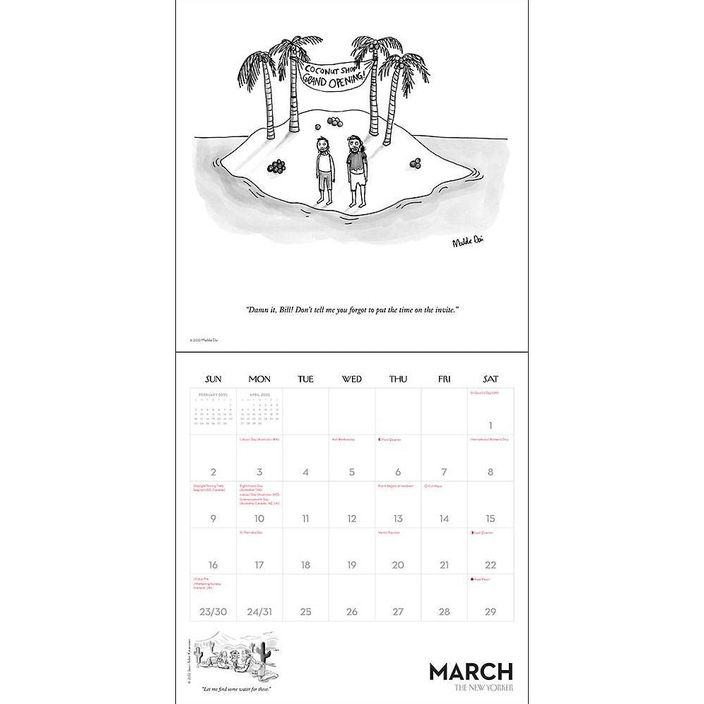 2025 Cartoons From The New Yorker Wall Calendar