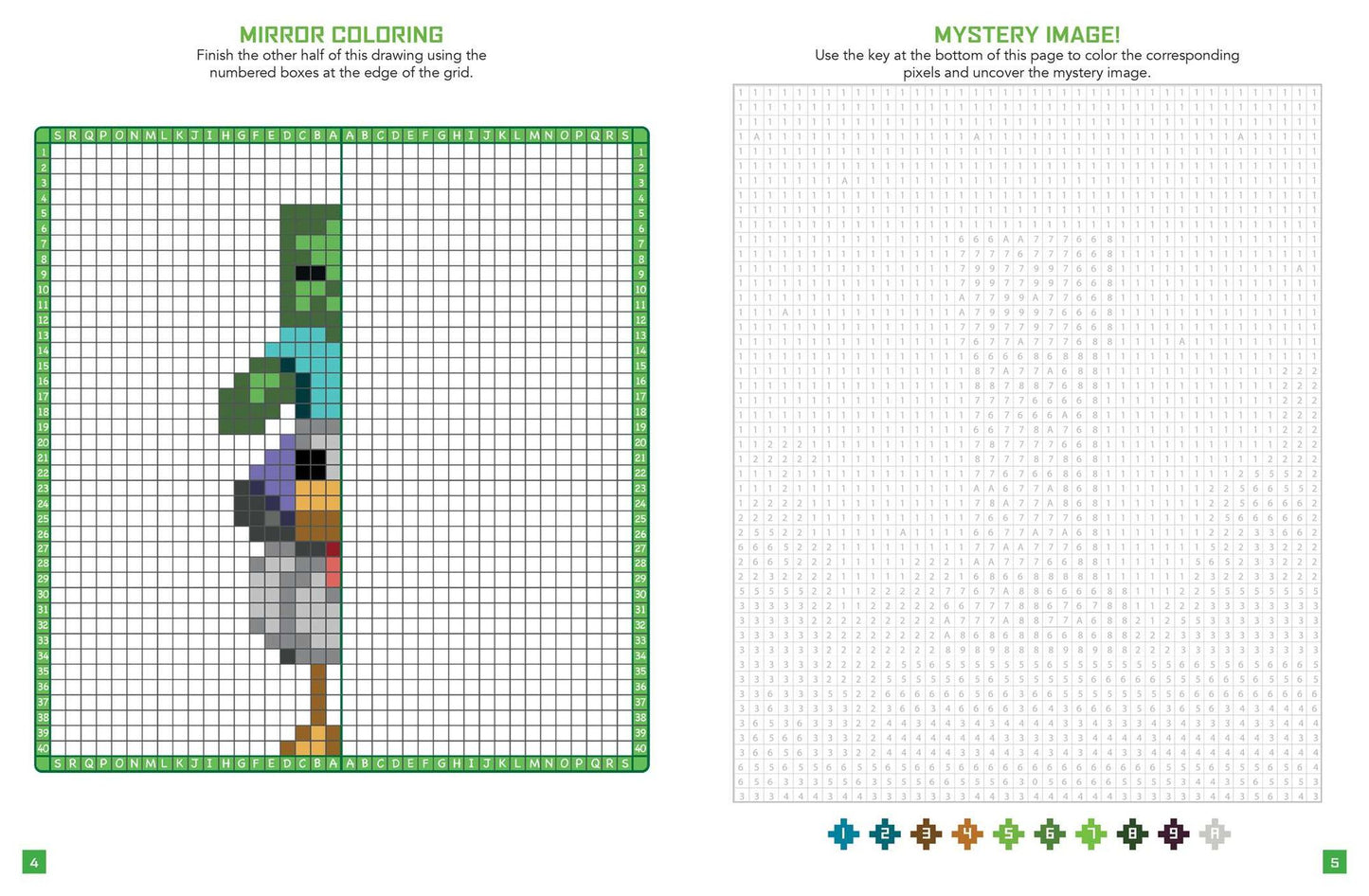 The Unofficial Minecraft Pixel Coloring Book: Volume 1