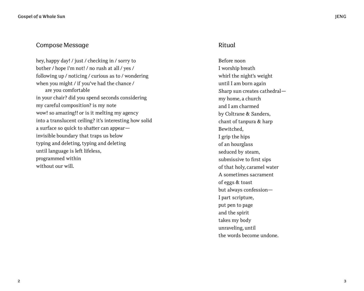 Gospel of a Whole Sun