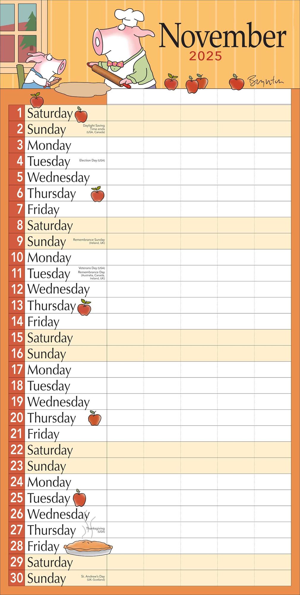 Sandra Boynton's My Family Calendar 17-Month 2024-2025 Family Wall Calendar