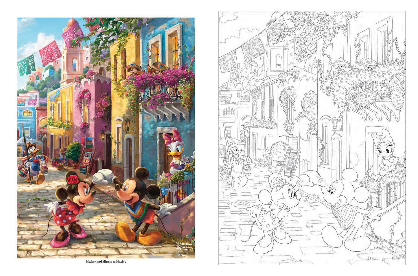 Disney Dreams Collection Thomas Kinkade Studios Celebrations Coloring Book