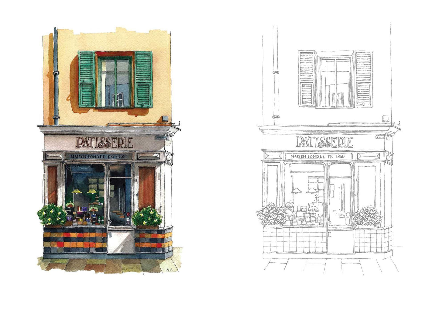 Urban Anna Coloring Book: Enchanting Shopfronts from Around the World
