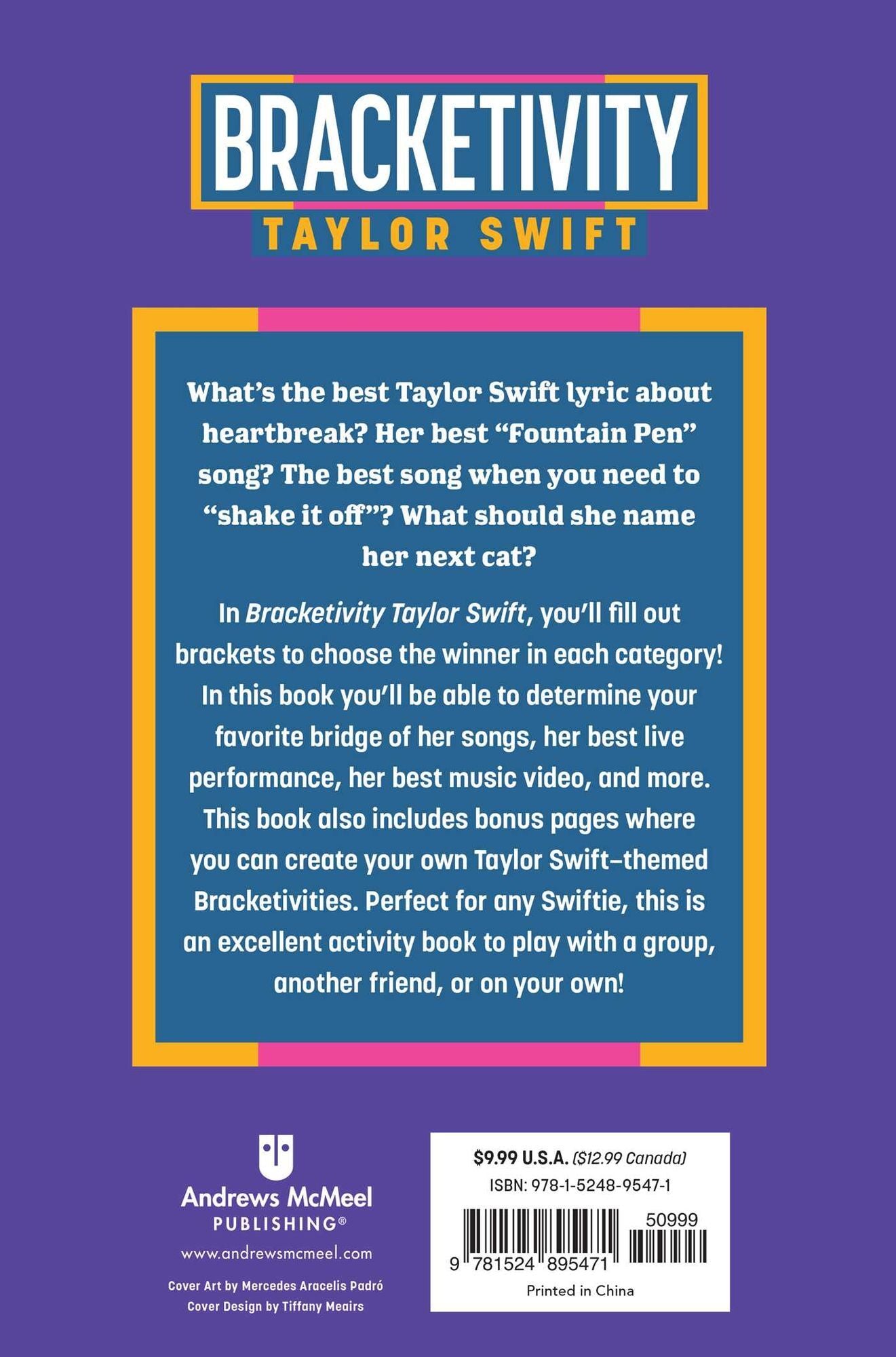 Bracketivity Taylor Swift: 100% Unofficial Bracket Activity Book