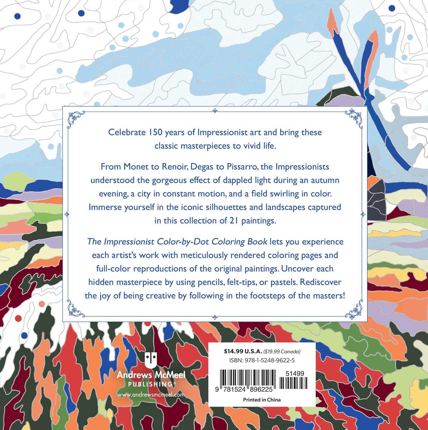 The Impressionists Color-By-Dot Coloring Book