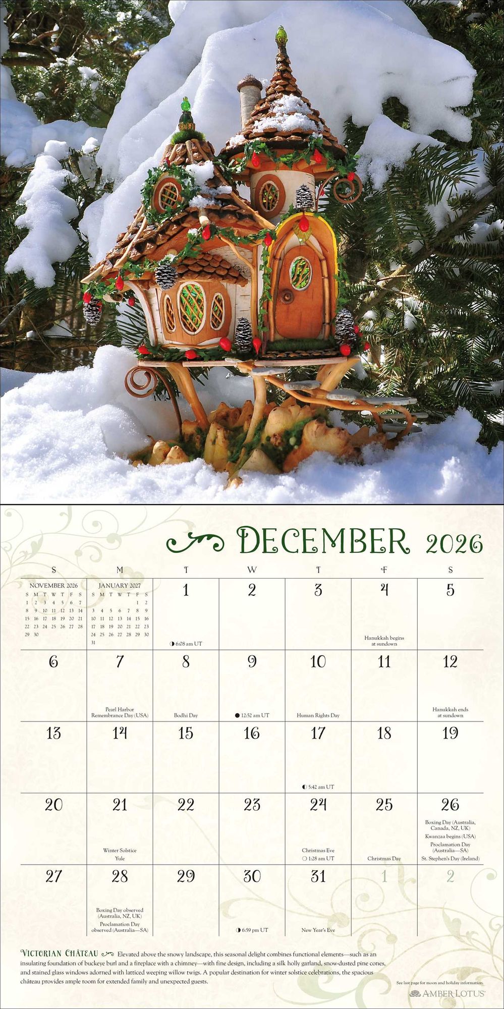 2026 Fairy Houses Wall Calendar