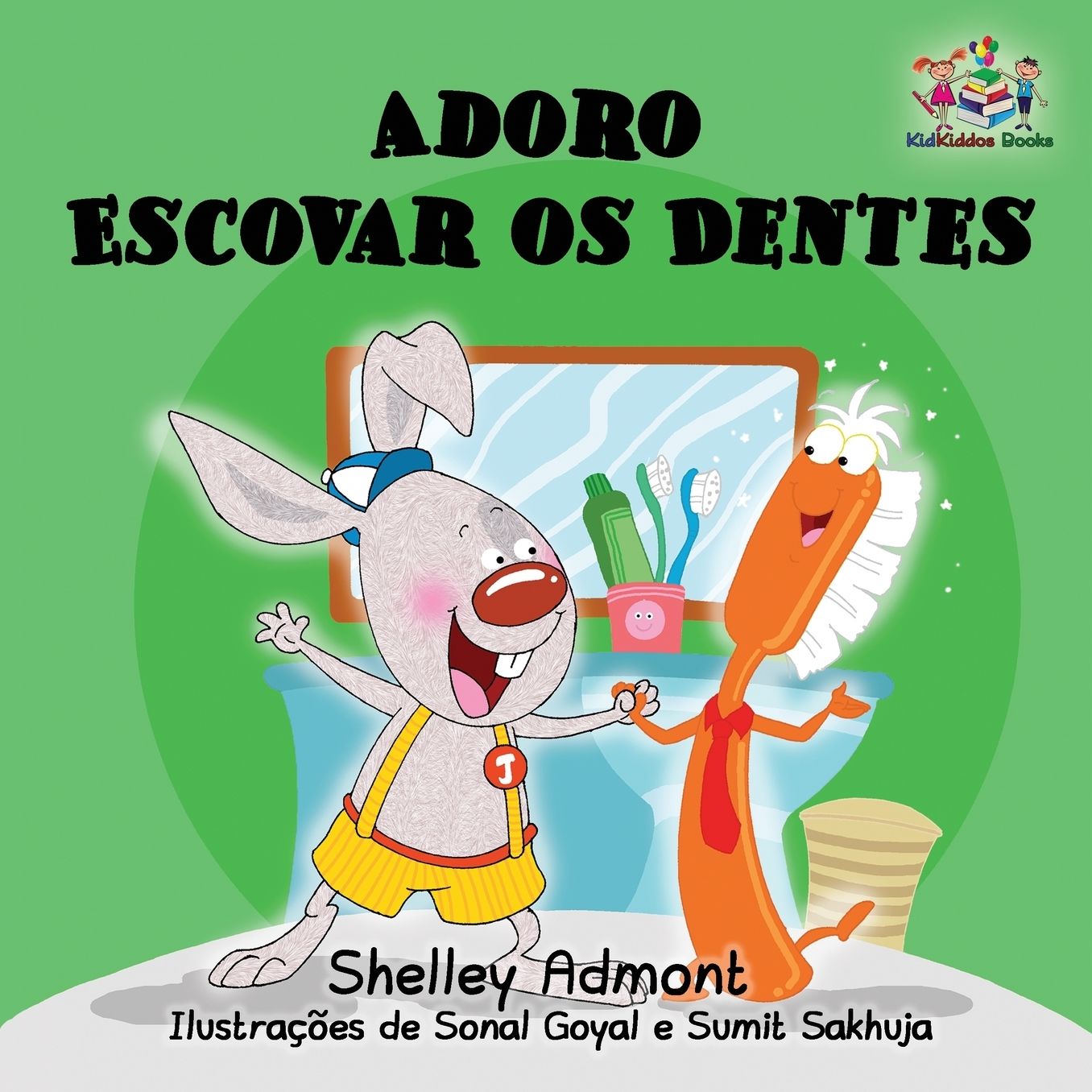 I Love to Brush My Teeth: Portuguese language children's book