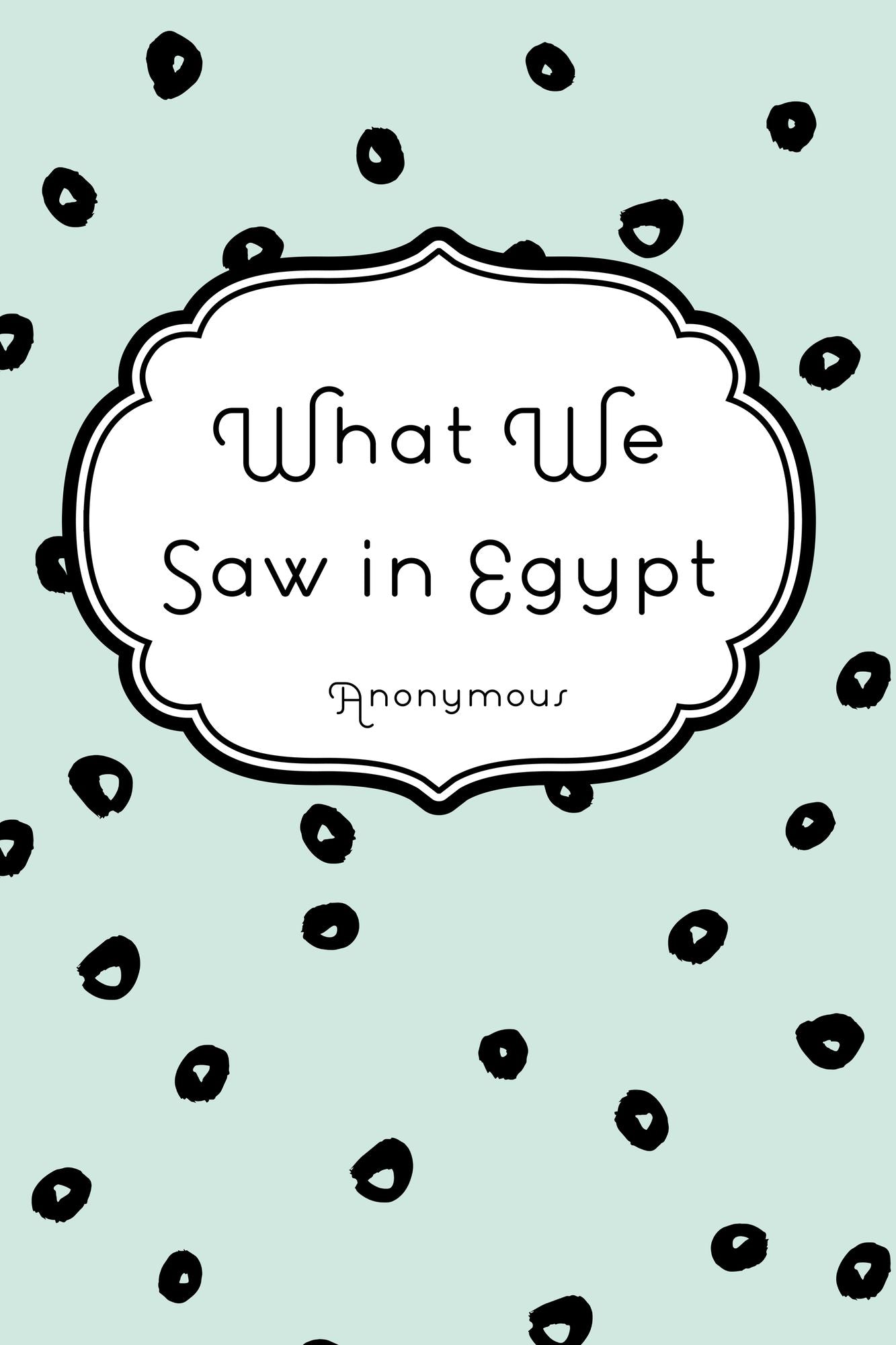What We Saw in Egypt
