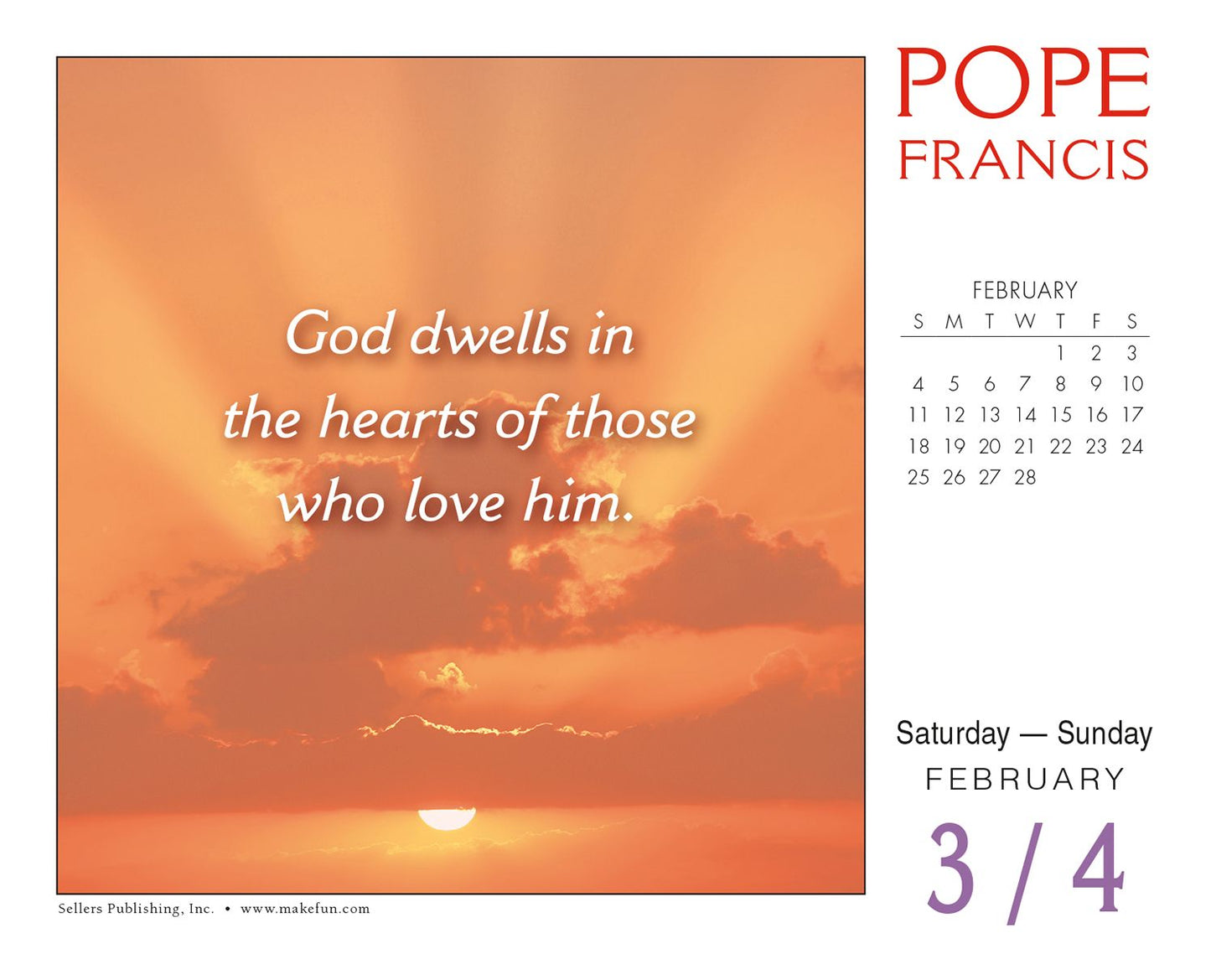 2018 Pope Francis: Daily Inspirations Boxed/Daily Calendar