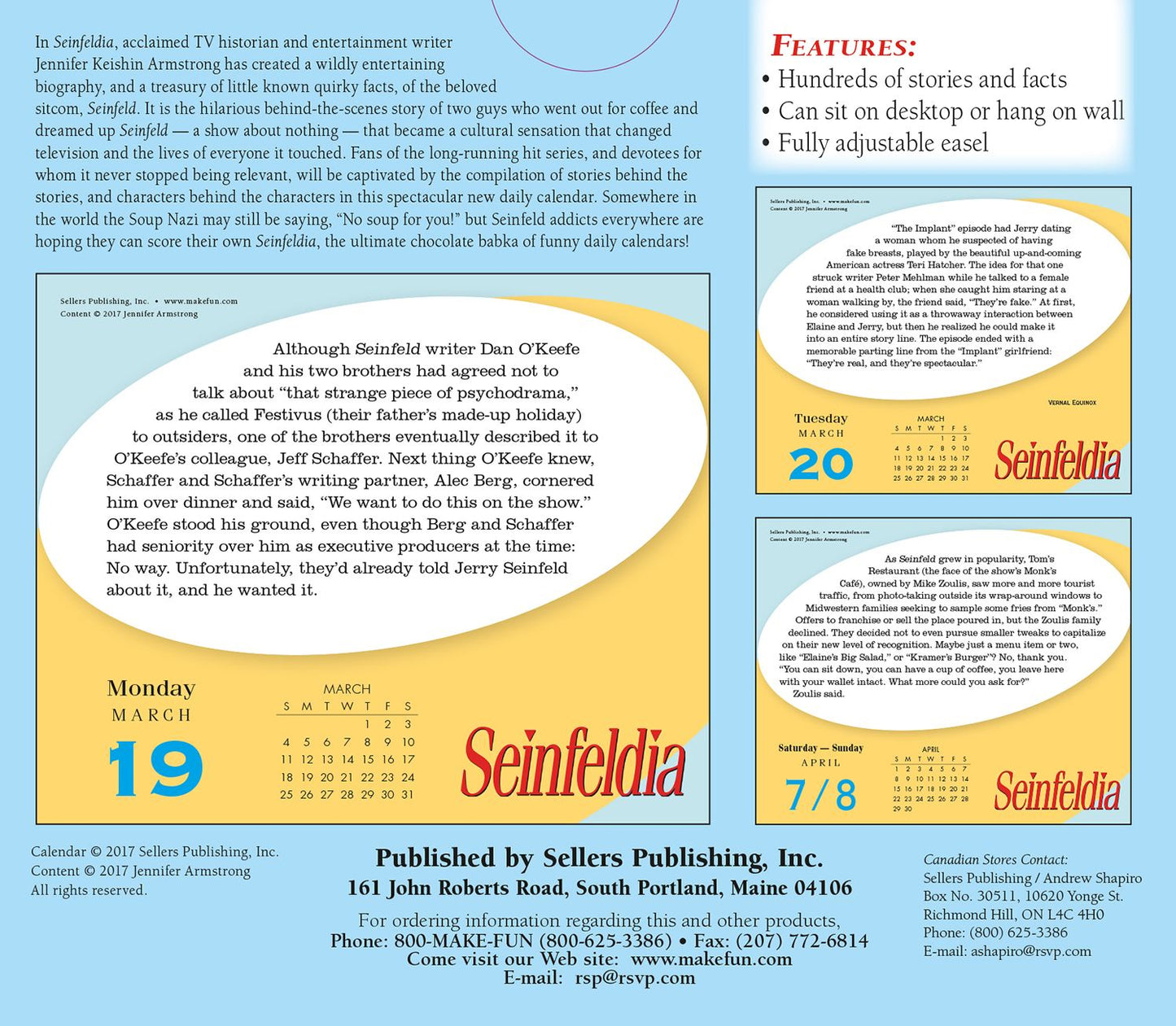 2018 Seinfeldia: Trivia From The Show About Nothing Boxed/Daily Calendar