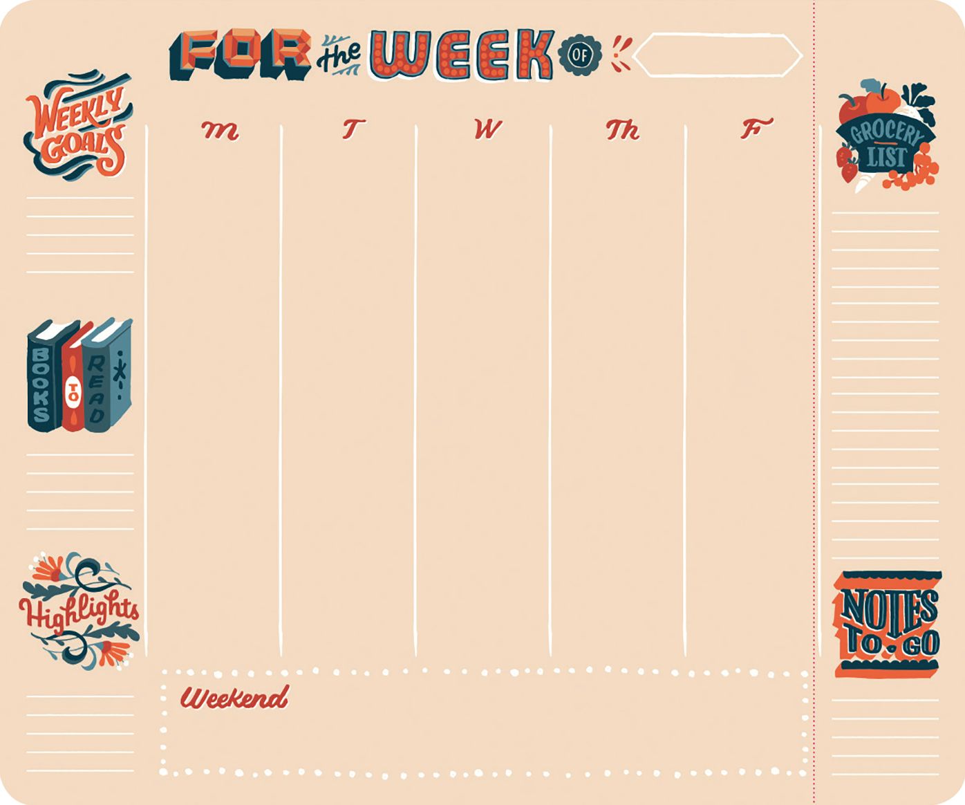 2018 Weekly To-Do with Notes-To-Go Weekly To-do Pad (w/Magnet)