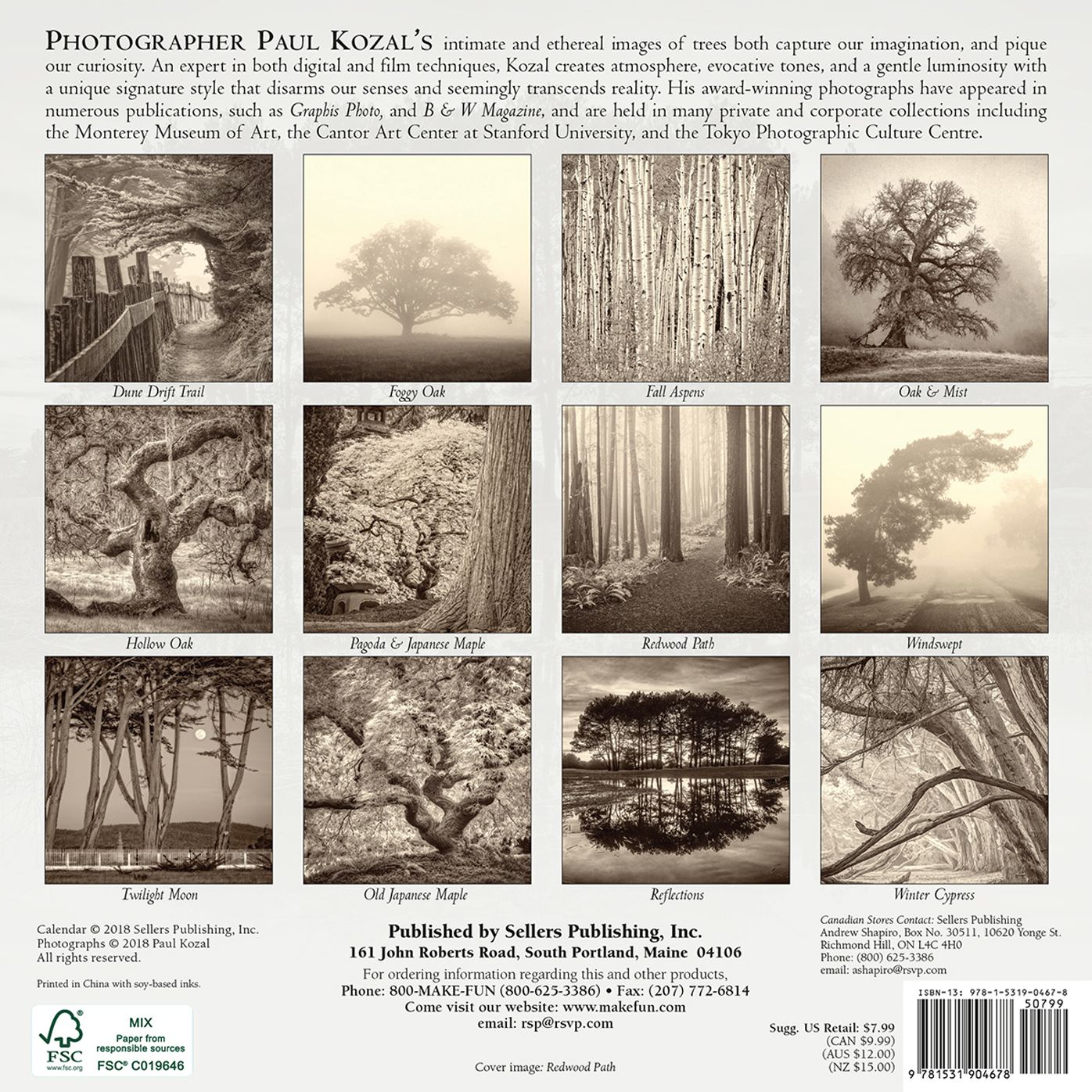 2019 the Nature of Trees Mini Calendar: By Sellers Publishing