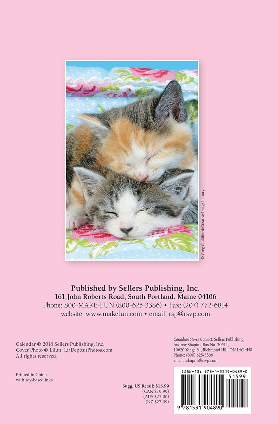 2019 Cat Naps 18-Month Weekly Planner: By Sellers Publishing