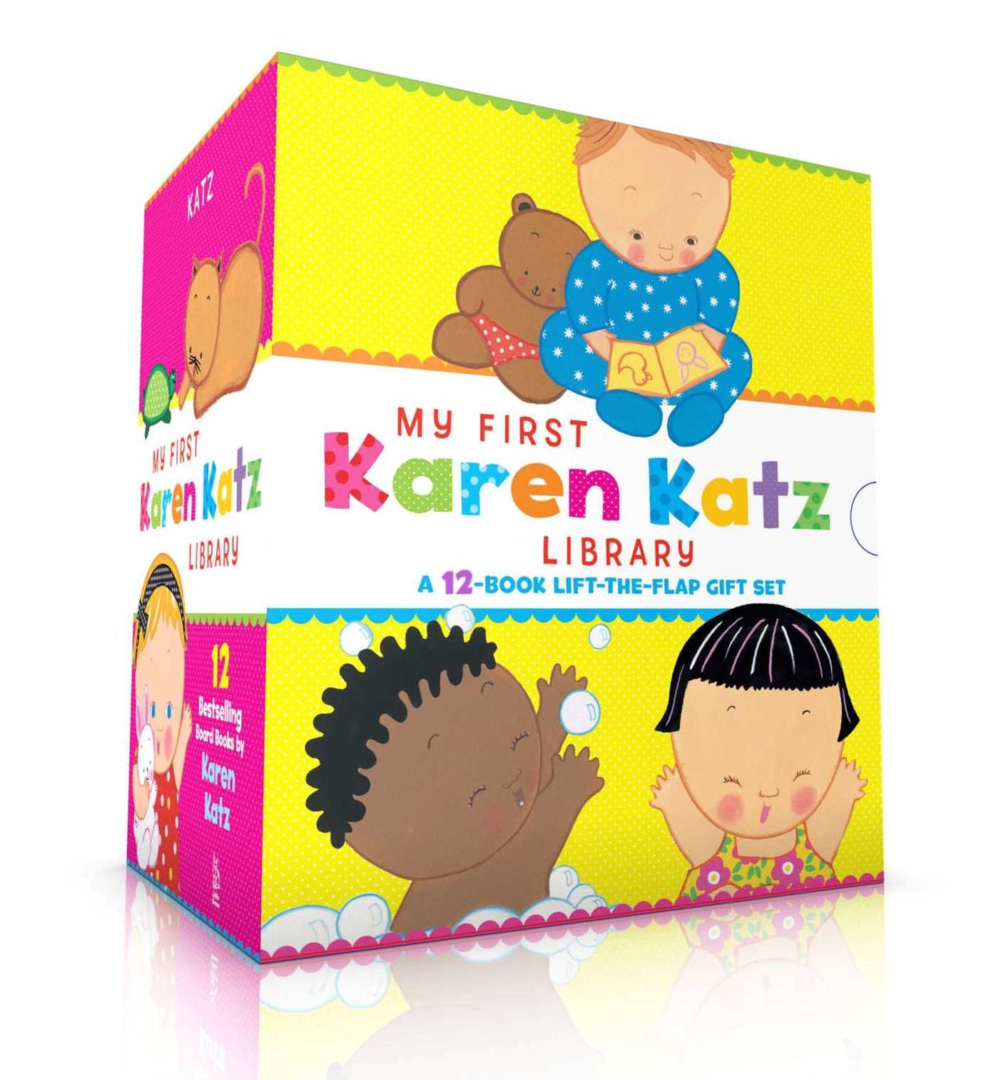My First Karen Katz Library: Peek-a-Baby; Where Is Baby's Tummy?; What Does Baby Say?; Kiss Baby's Boo-Boo; Where Is Baby's Puppy?; Where Is Baby's Birthday Cake?; How Does Baby Feel?; What Does Baby Love?; Baby Loves Winter!; Baby Loves Spring!; Baby Lov