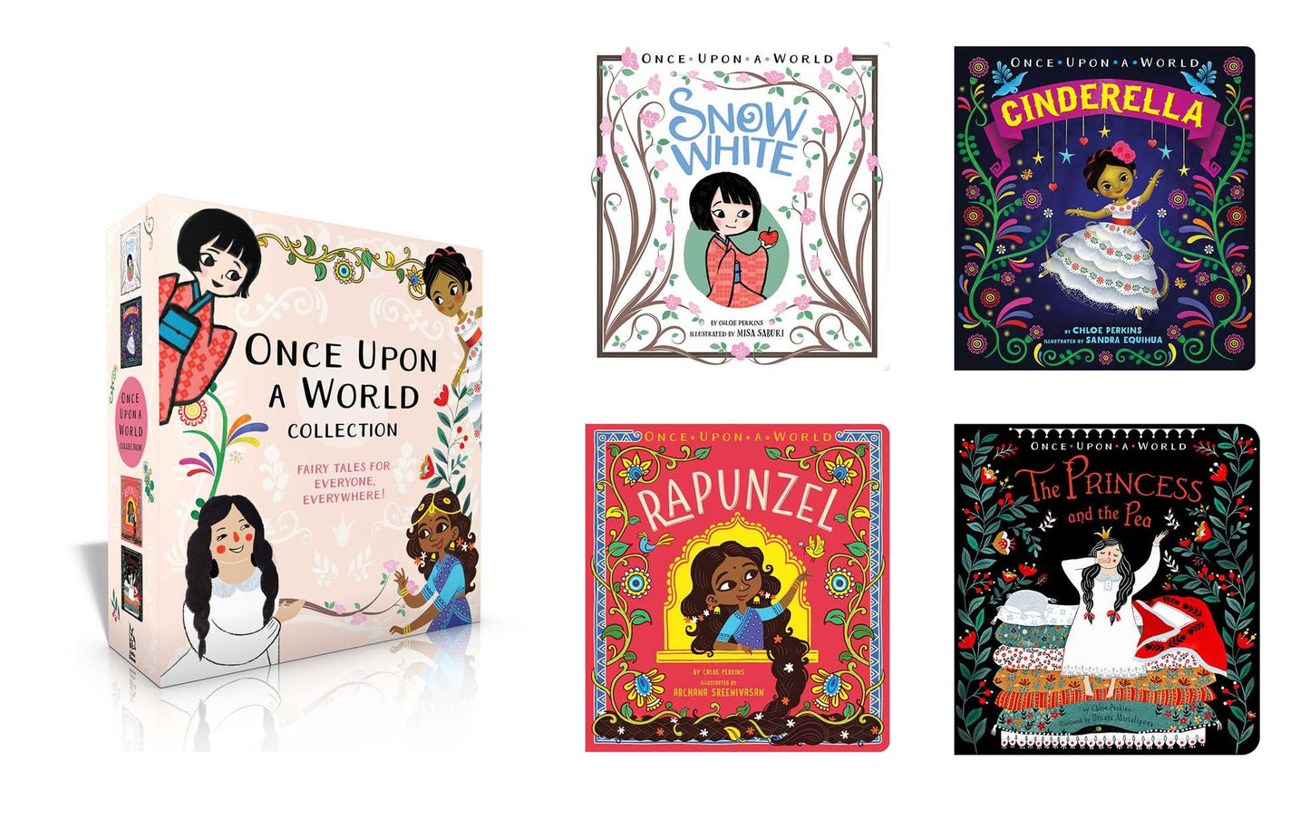Once Upon a World Collection: Snow White; Cinderella; Rapunzel; The Princess and the Pea