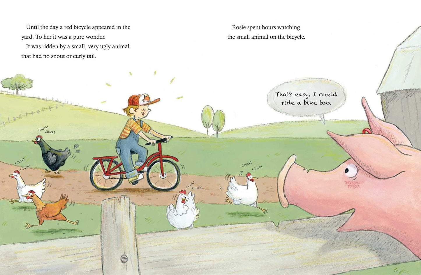 The Little Pig, the Bicycle, and the Moon