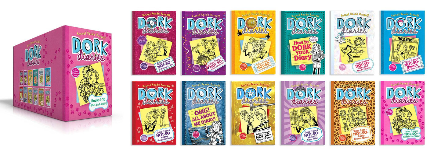 Dork Diaries Books 1-10 (Plus 3 1/2 & OMG!) (Boxed Set): Dork Diaries 1; Dork Diaries 2; Dork Diaries 3; Dork Diaries 3 1/2; Dork Diaries 4; Dork Diaries 5; Dork Diaries 6; Dork Diaries 7; Dork Diaries 8; Dork Diaries 9; Dork Diaries 10; Dork Diaries OMG!