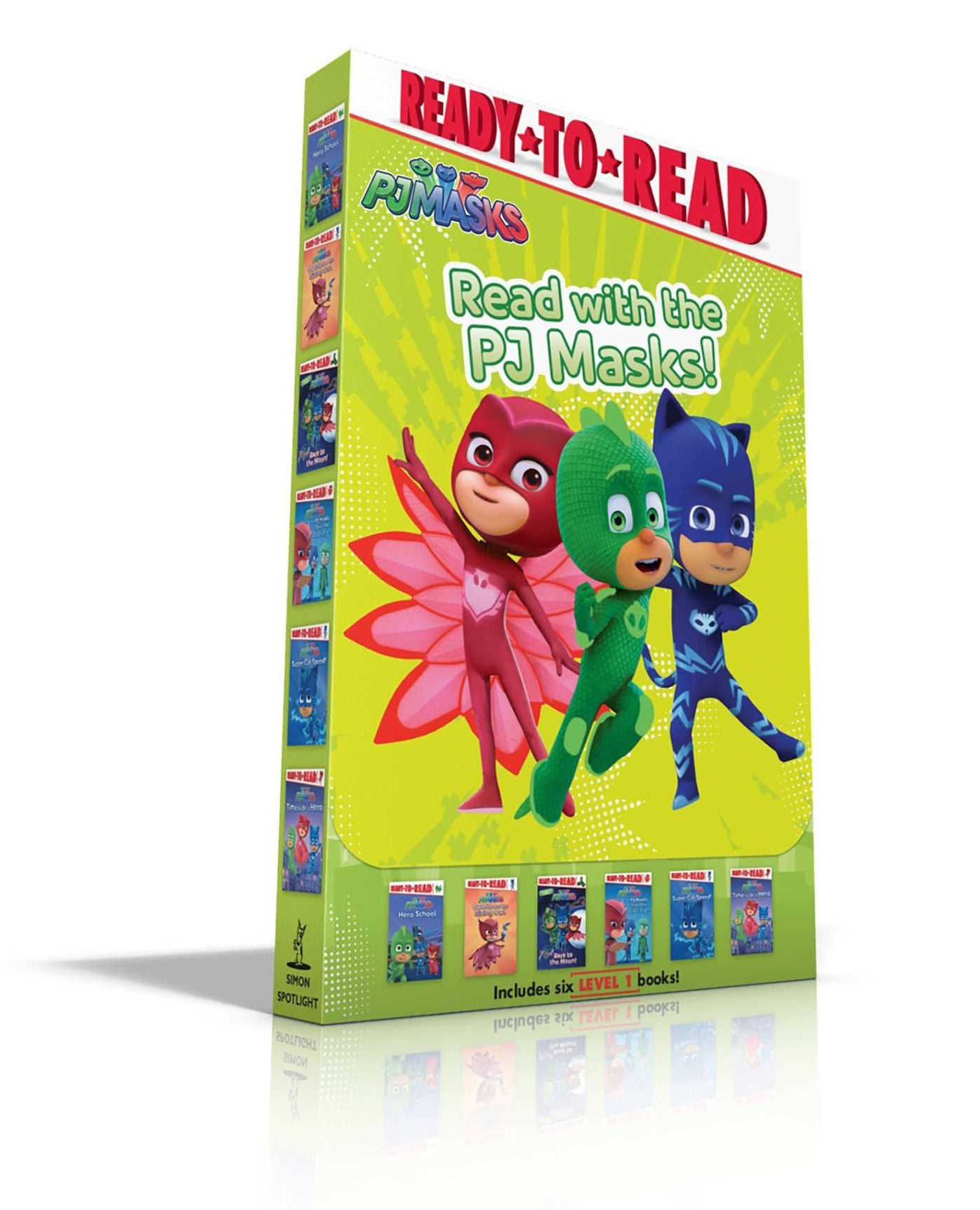 Read with the Pj Masks!: Hero School; Owlette and the Giving Owl; Race to the Moon!; Pj Masks Save the Library!; Super Cat Speed!; Time to Be a Hero