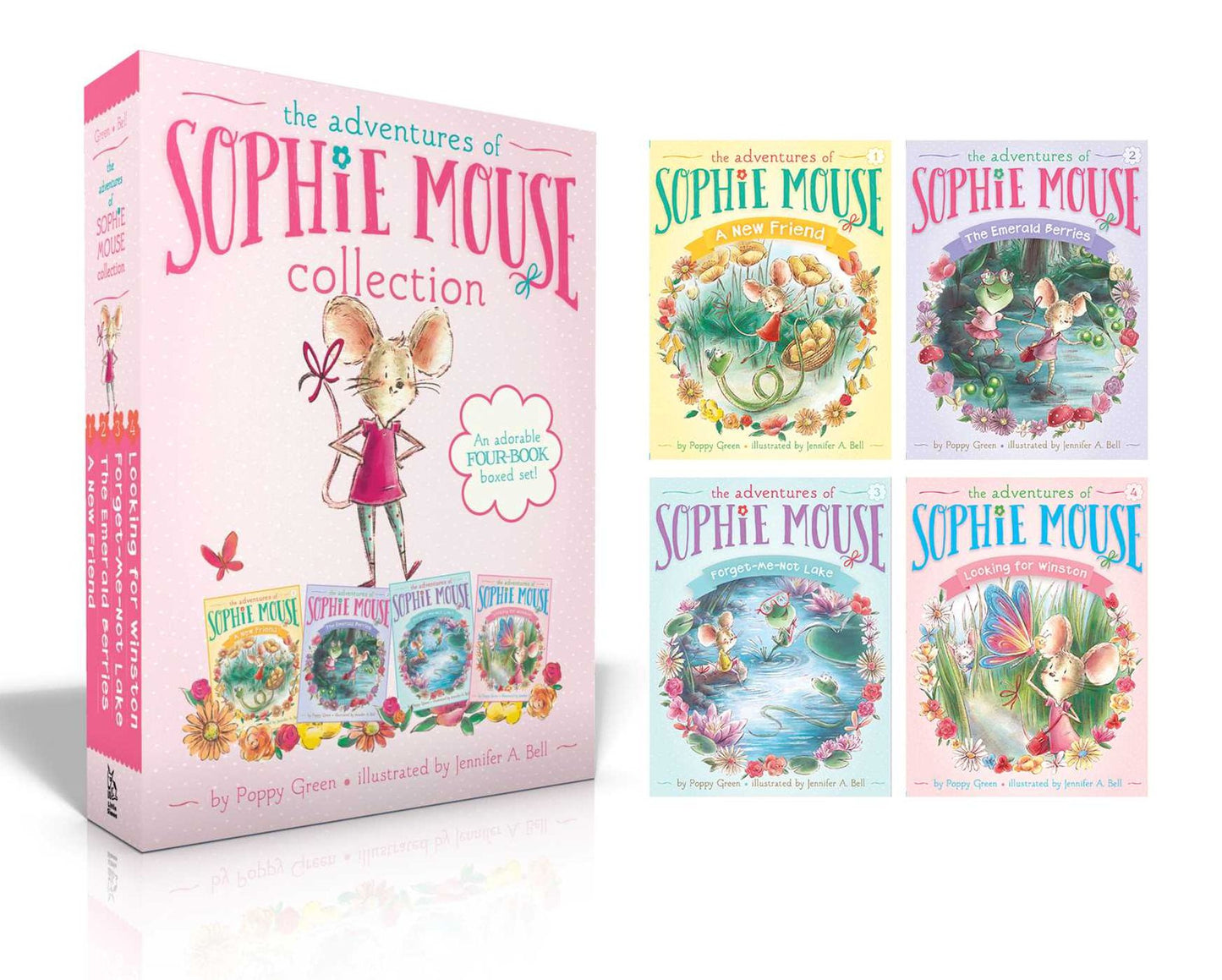 The Adventures of Sophie Mouse Collection: A New Friend; The Emerald Berries; Forget-Me-Not Lake; Looking for Winston