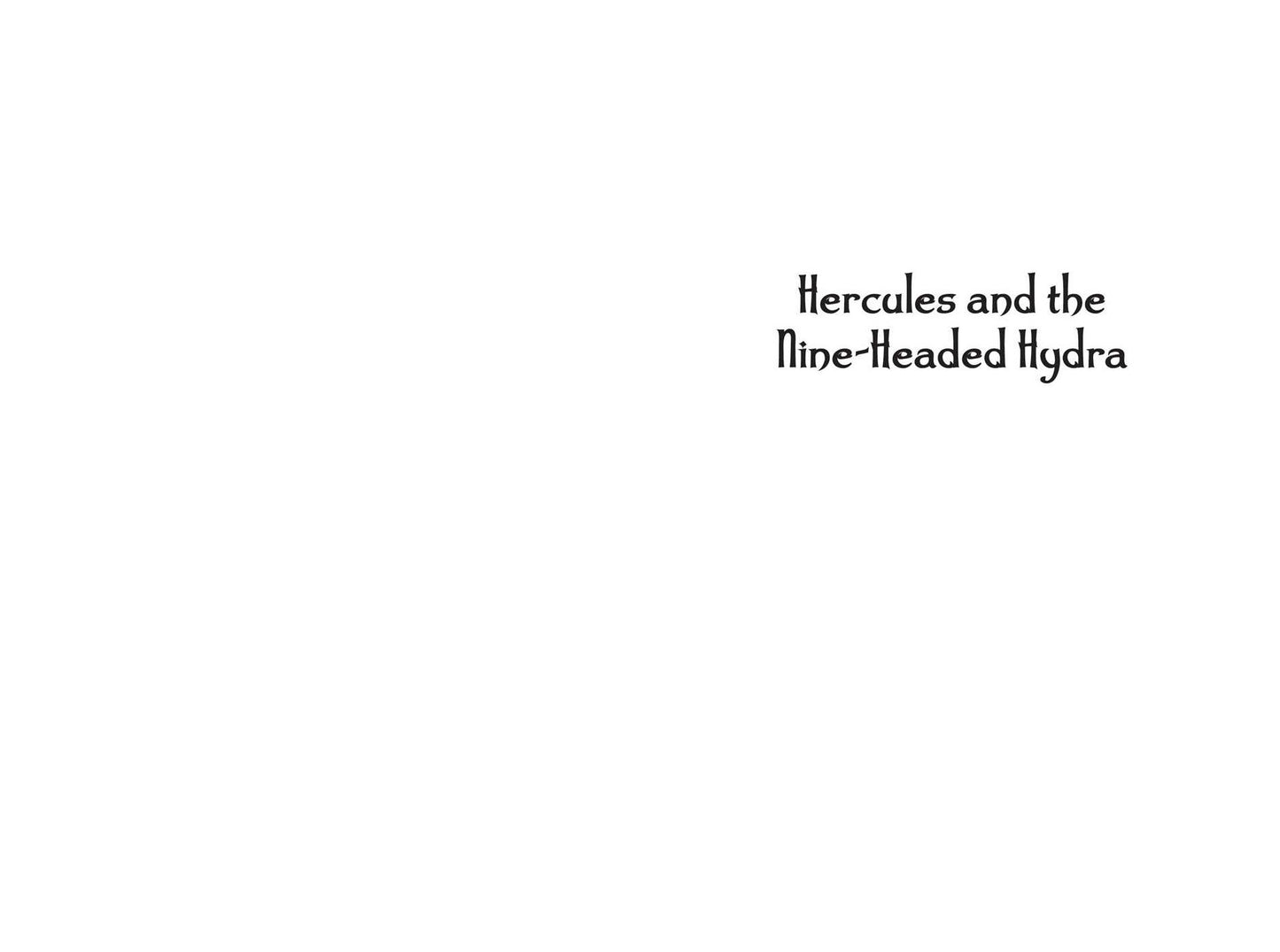 Hercules and the Nine-headed Hydra