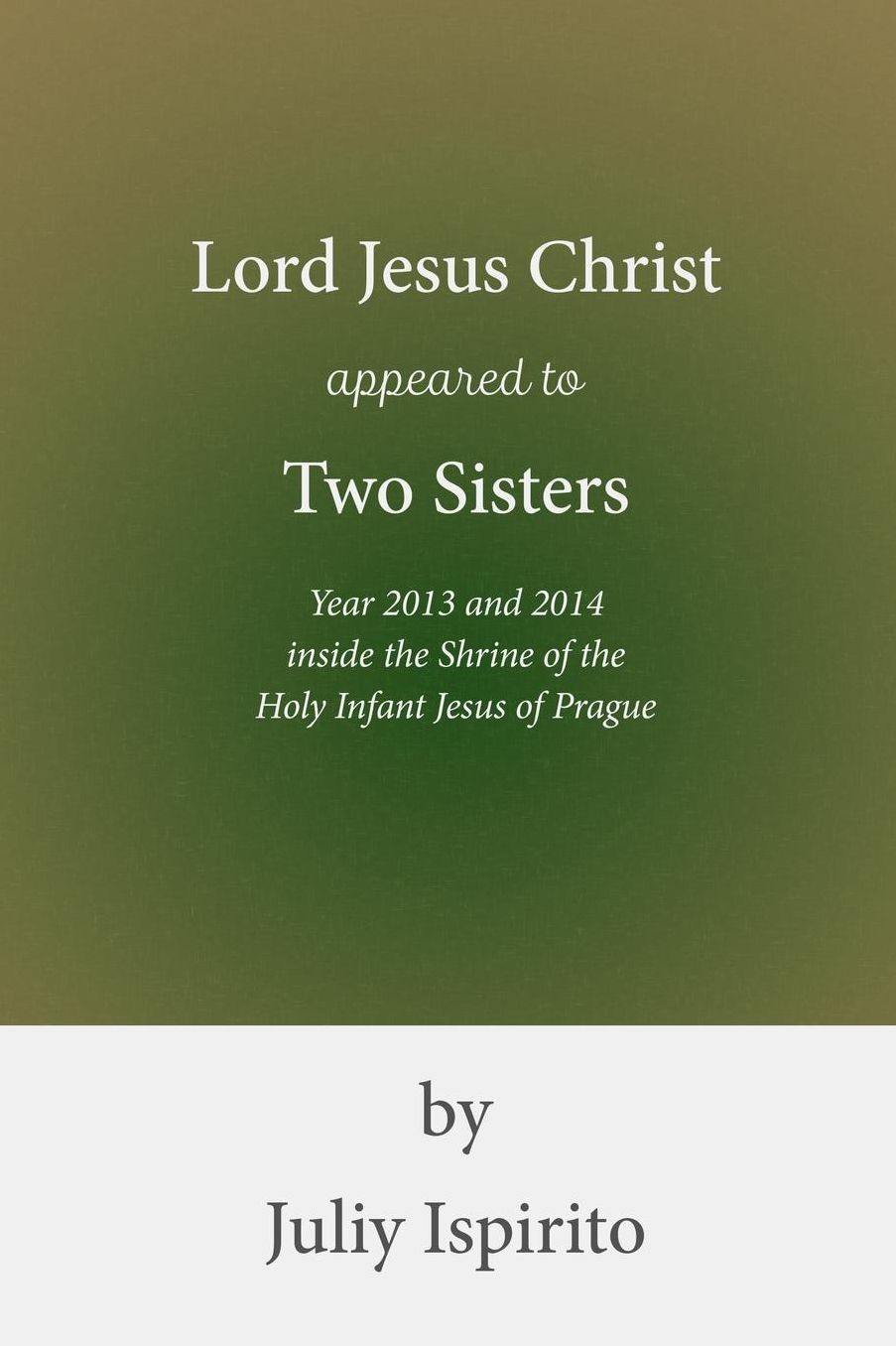 Lord Jesus Christ appeared to Two Sisters Year 2013 and 2014 inside the Shrine of the Holy Infant Jesus of Prague