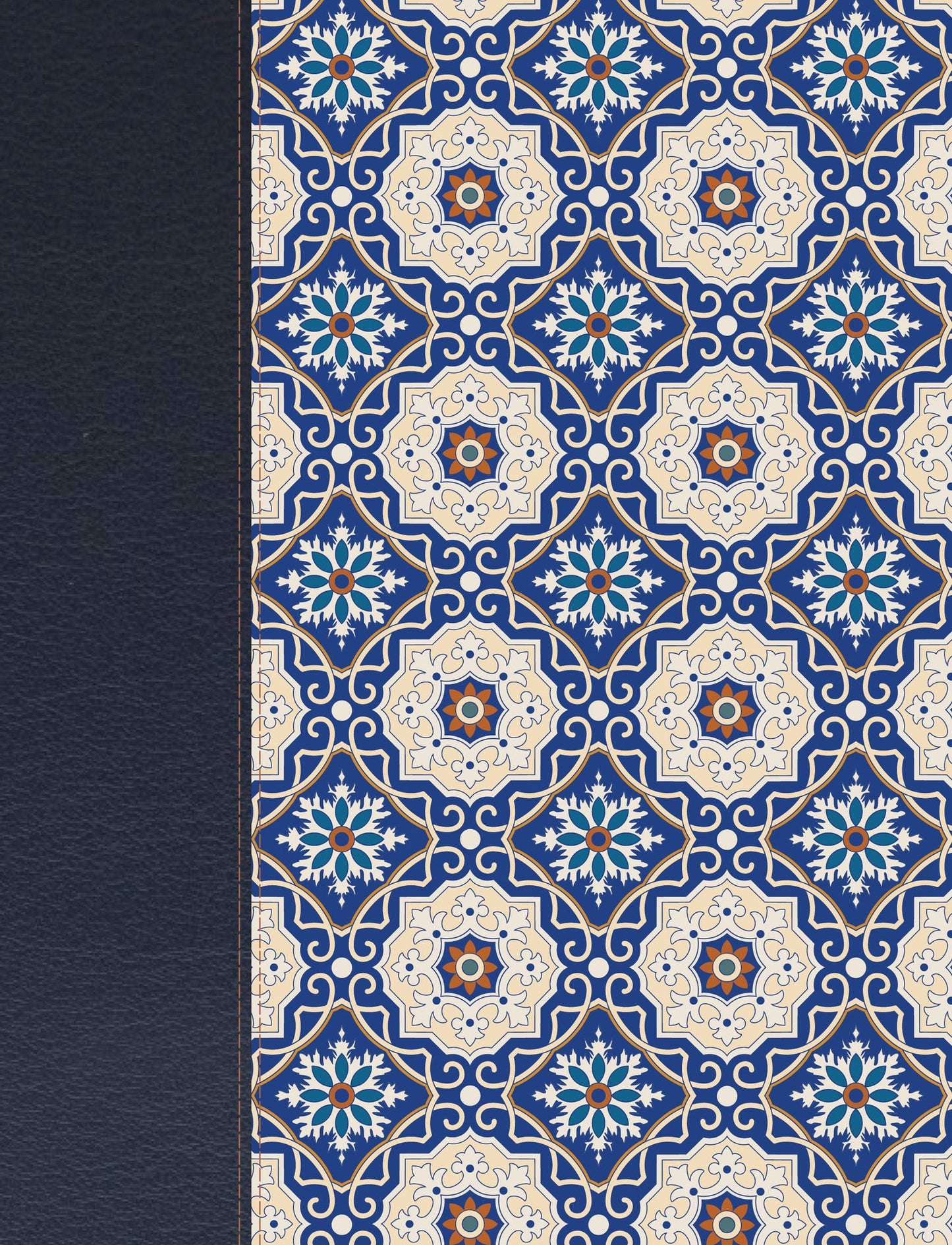 Rvr 1960 Biblia de Apuntes, Piel Fabricada y Mosaico Crema y Azul