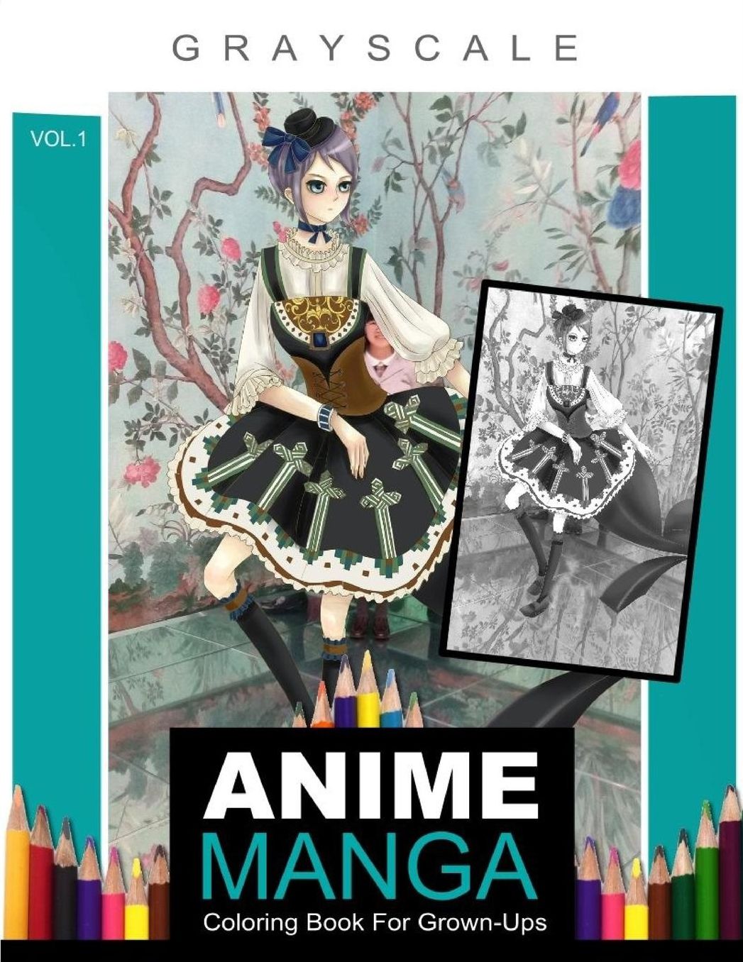 Grayscale ANIME MANGA Coloring Book for Grown-Ups Vol.1: (Grayscale Coloring Books) (Adult Coloring Books) (Grayscale Fantasy) (Fantasy Coloring Book) (Color Manga) (Color Anime)