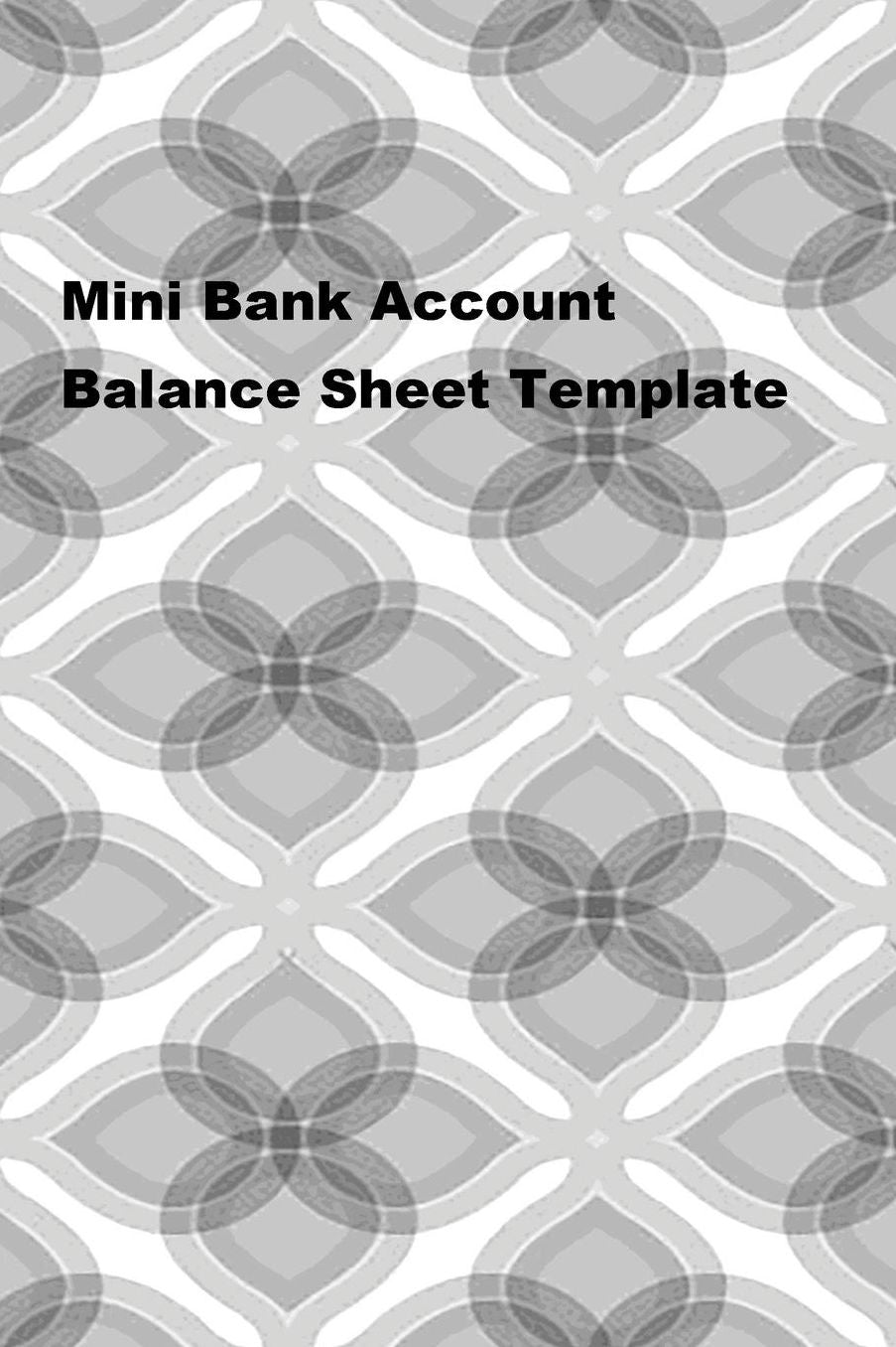 Mini Bank Account Balance Sheet Template