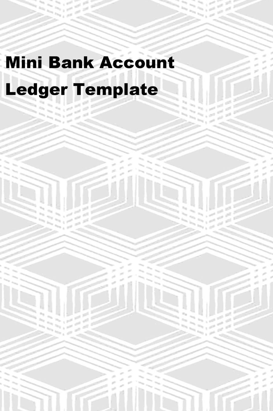 Mini Bank Account Ledger Template