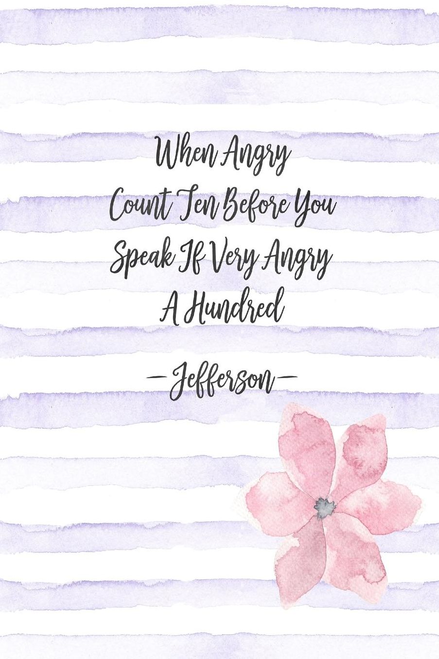 When angry, count ten before you speak; if very angry, a hundred