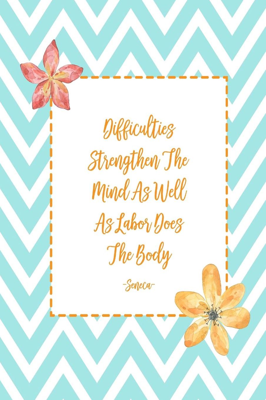 Difficulties strengthen the mind, as well as labor does the body