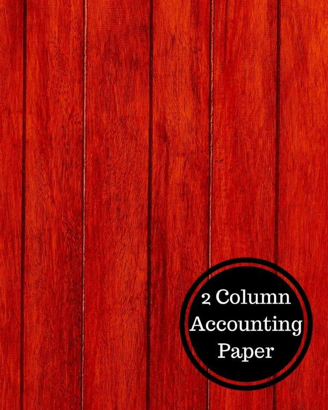 2 Column Accounting Paper